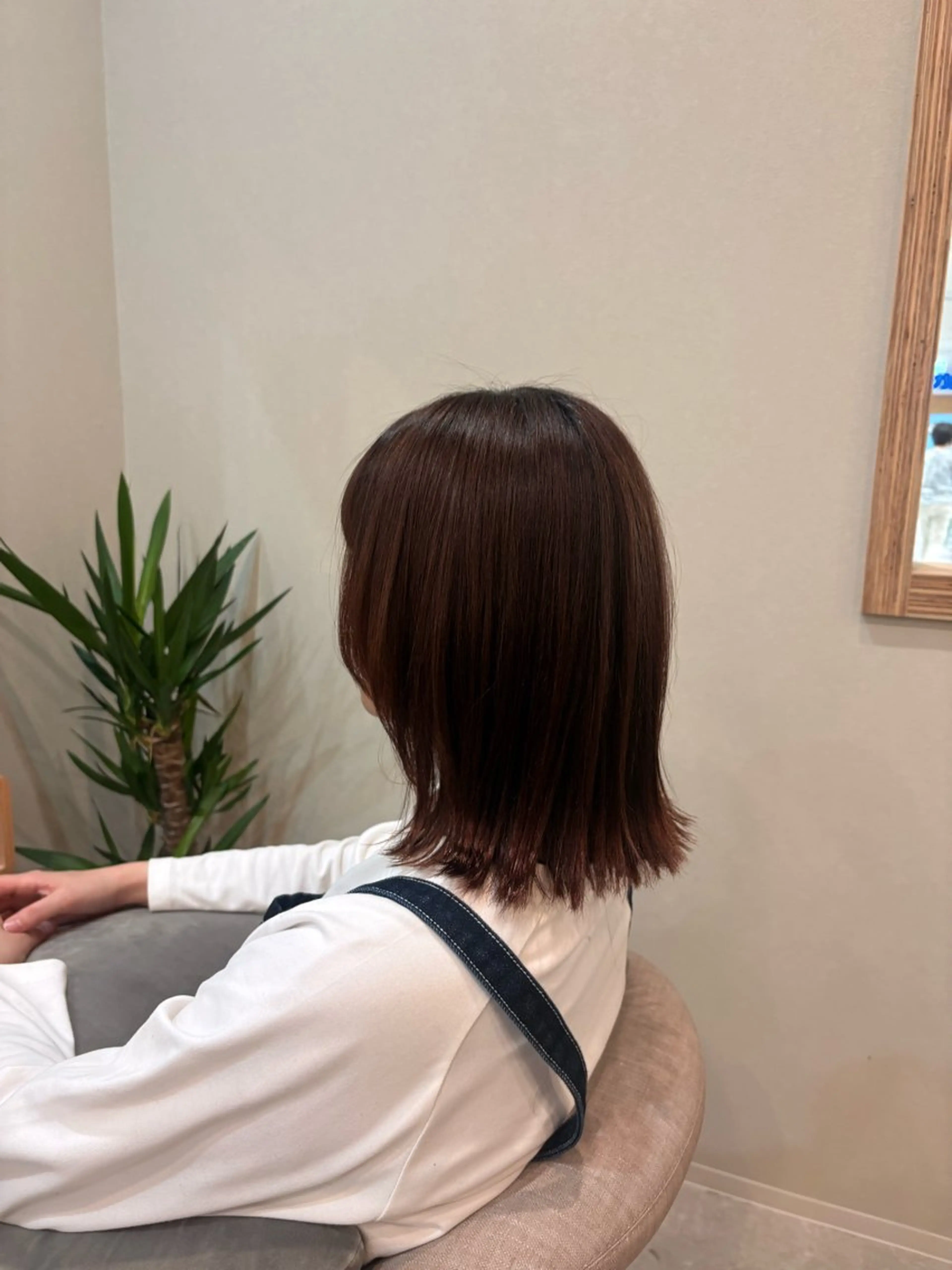 ミディアム 顔まわりレイヤー レイヤーカット 縮毛矯正 カット 縮毛矯正 トリートメント 美髪矯正 森彪真/小顔カットのヘアスタイル
