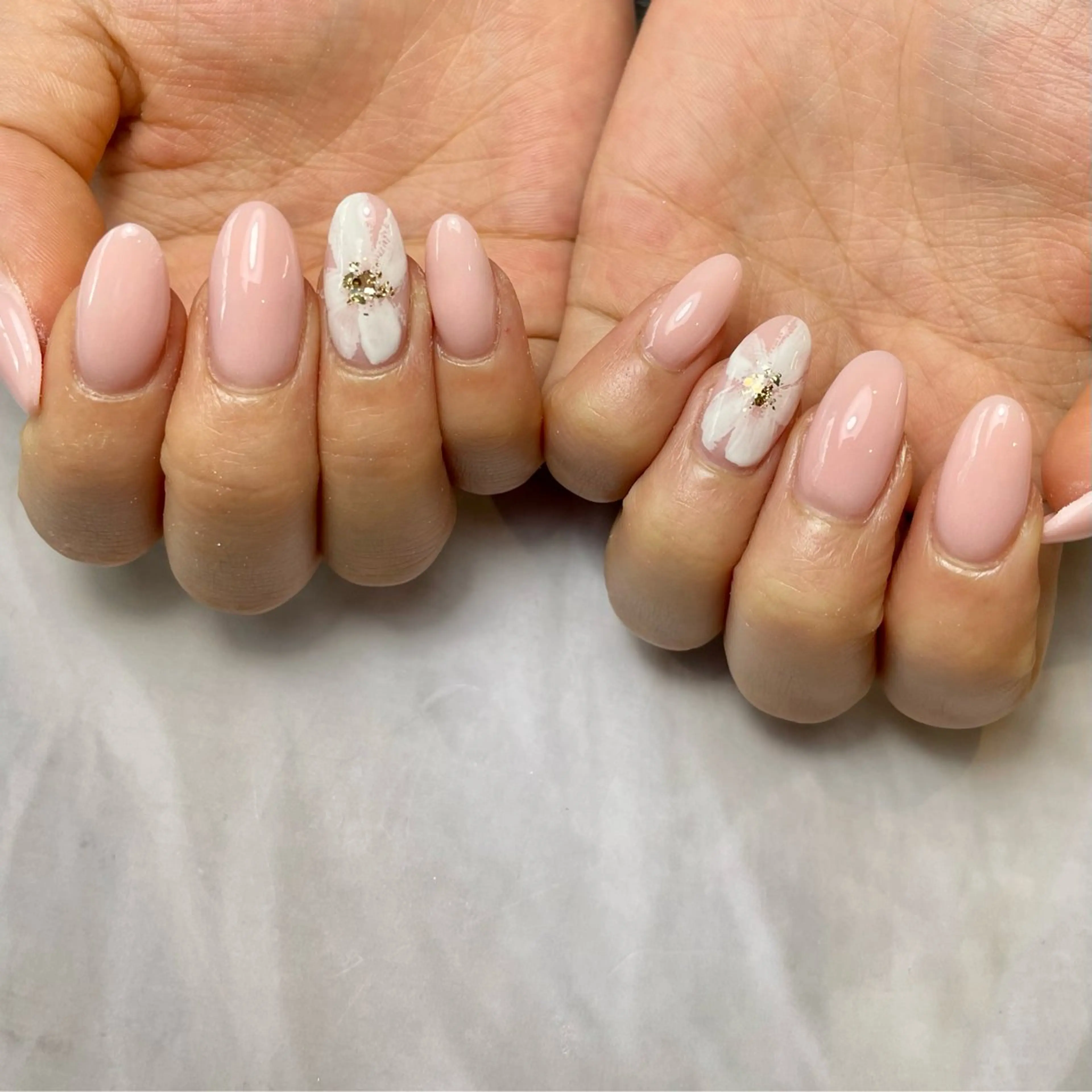 ネイル アートネイル フラワーネイル 持ち込み シンプルネイル Reflection marikoのネイルデザイン