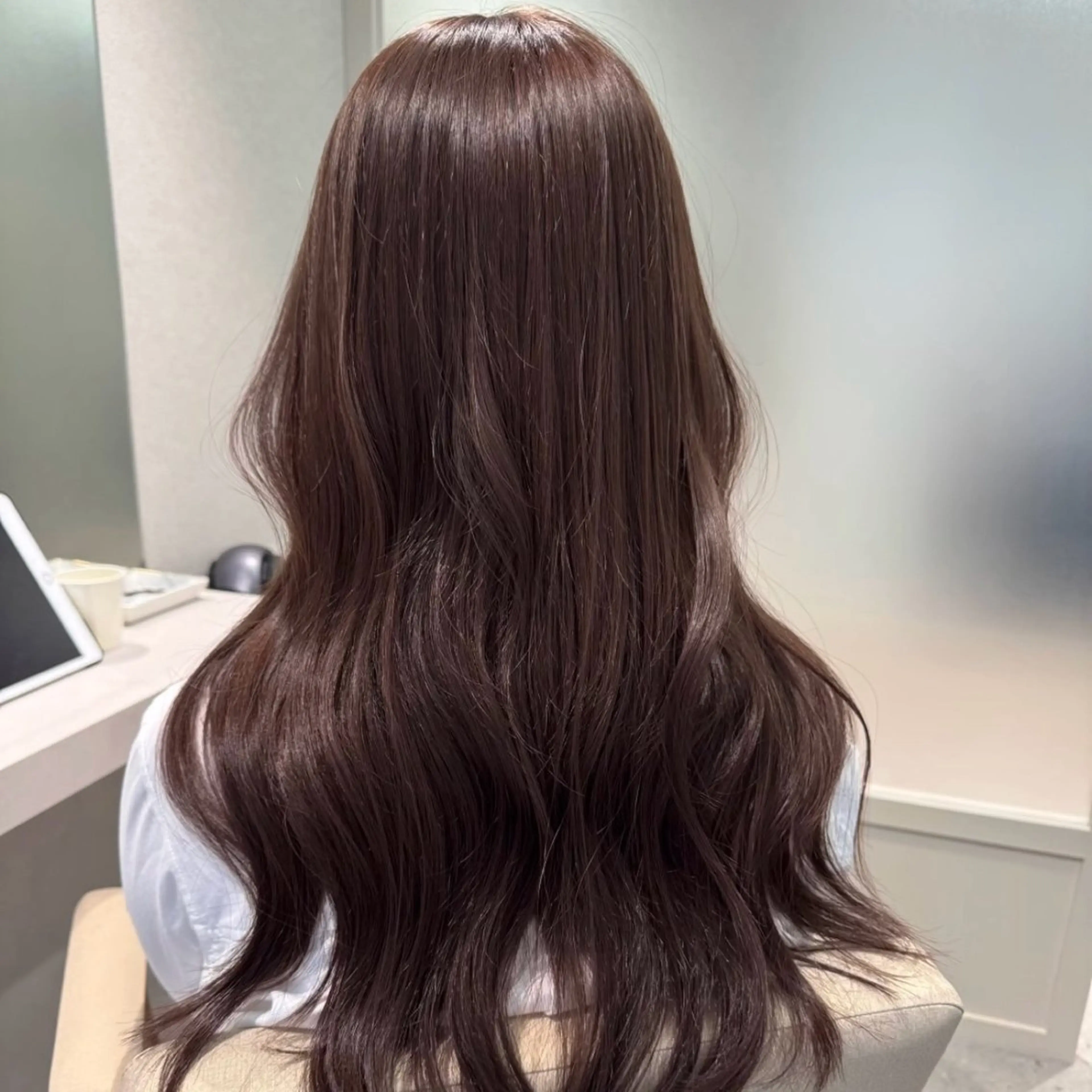 ロング カラー ショコラグレージュ グレージュ カット ヘアカラー トリートメント 透明感🍨レイヤー ヘアセット/miyuのヘアスタイル