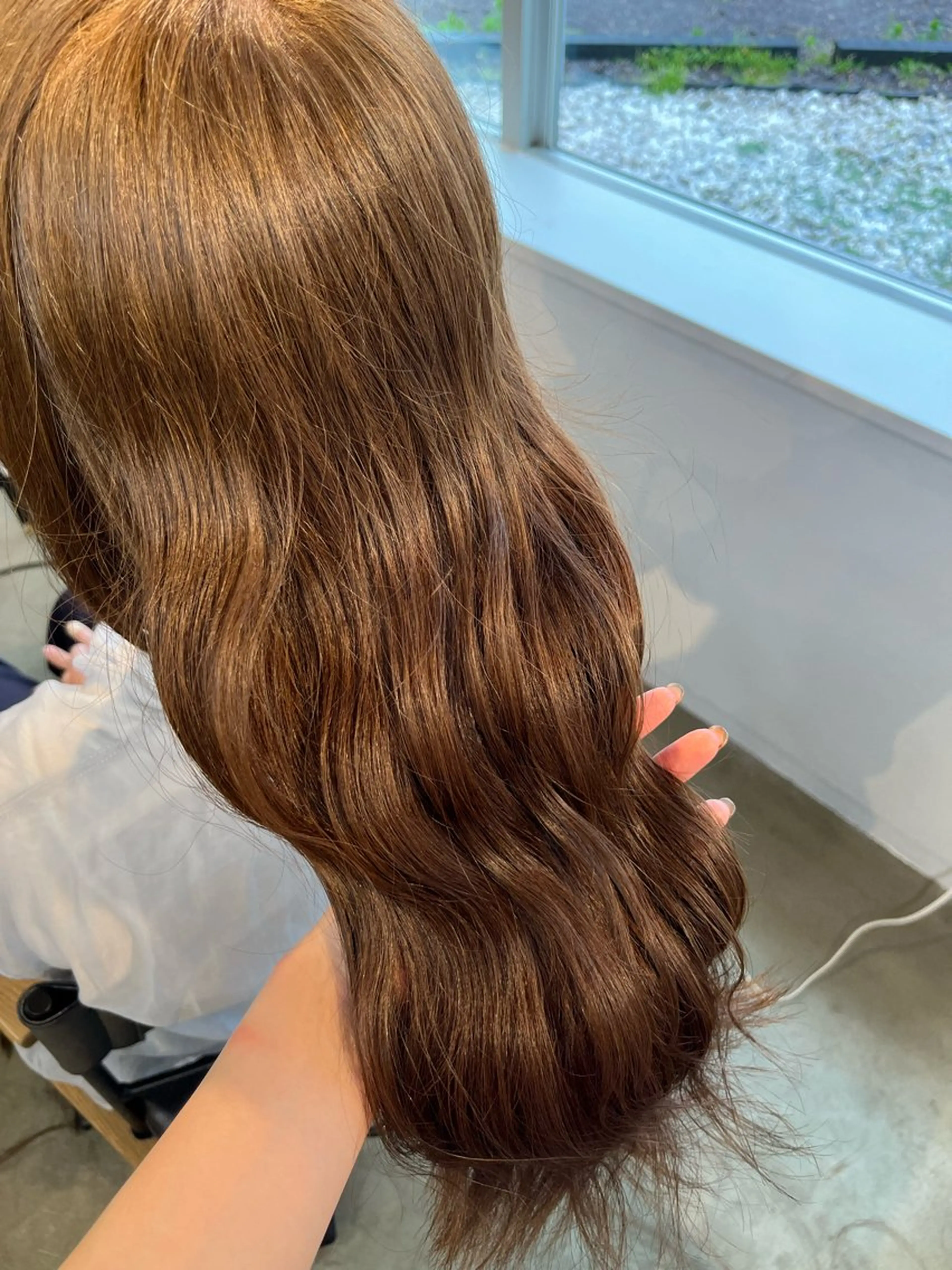 カラー ブリーチ 透明感カラー ダブルカラー ブリーチなしカラー 本木下朋花/髪質 改善×ダブルカラーのヘアスタイル