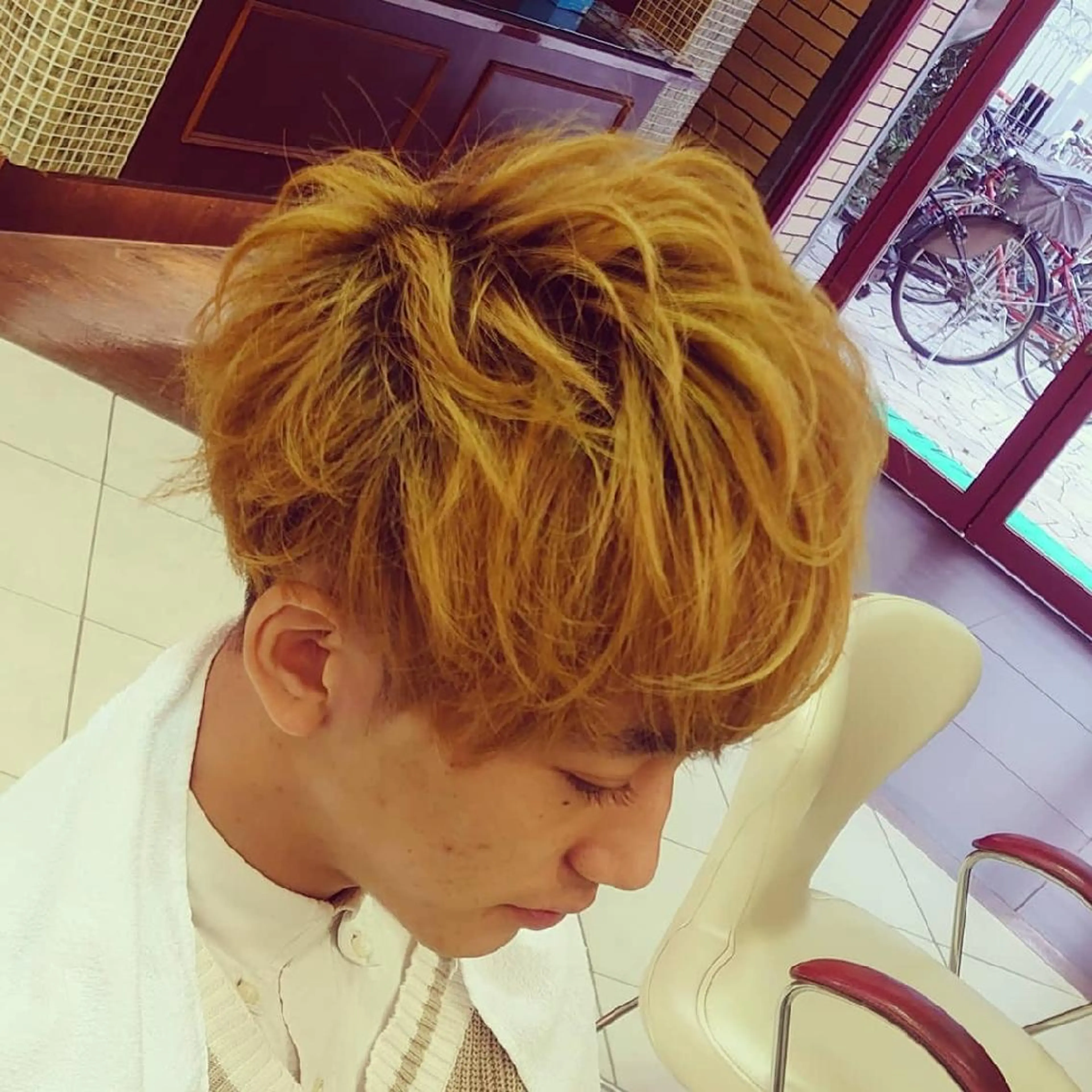 ショート メンズ ヘアアレンジ マッシュ メンズパーマ 🐺デザインウルフ / 一ノ瀬 凌🐺のヘアスタイル