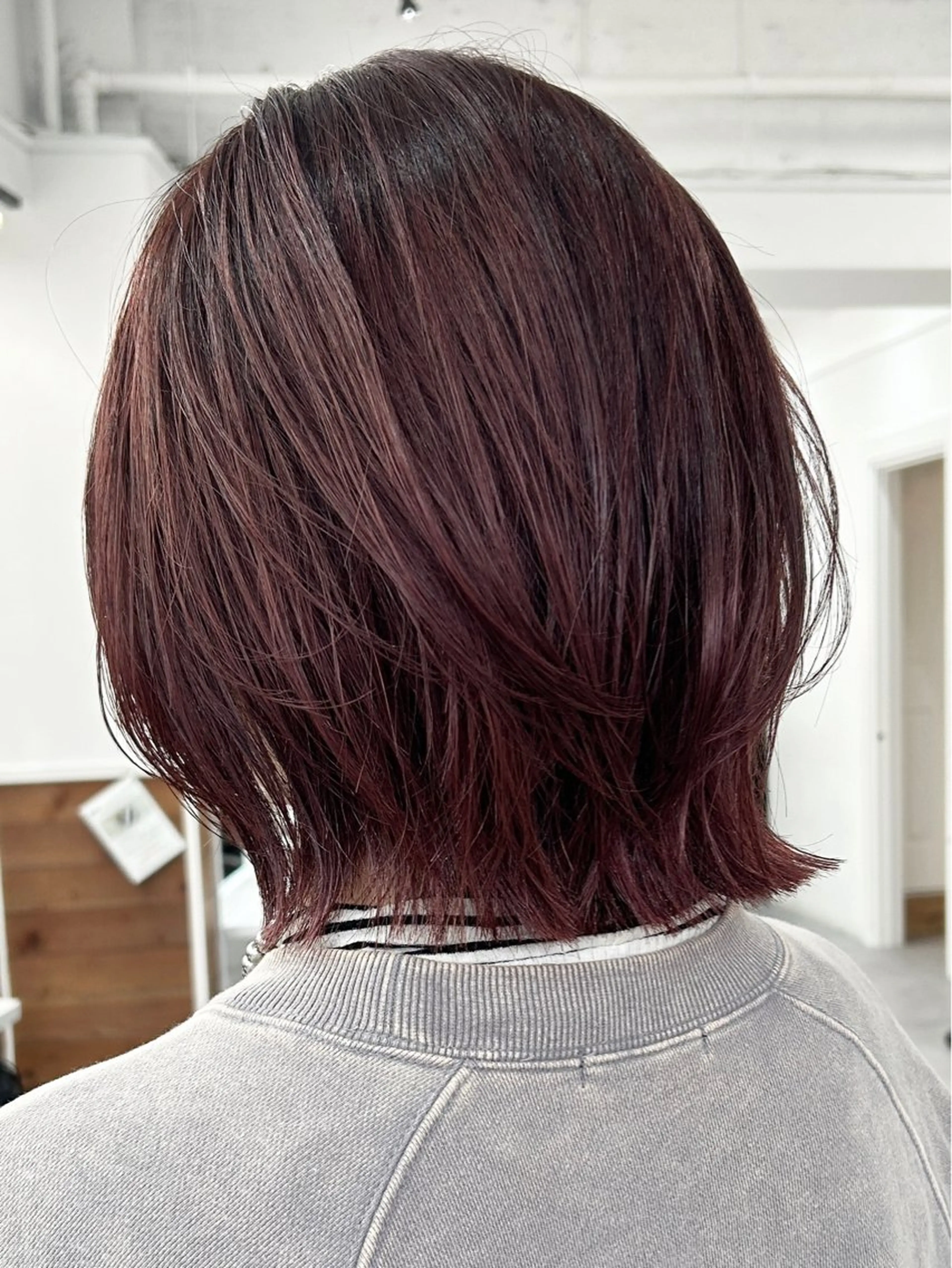 ミディアム カラー カット ヘアカラー トリートメント レイヤーボブ/ 艶カラー/サナ🌼のヘアスタイル