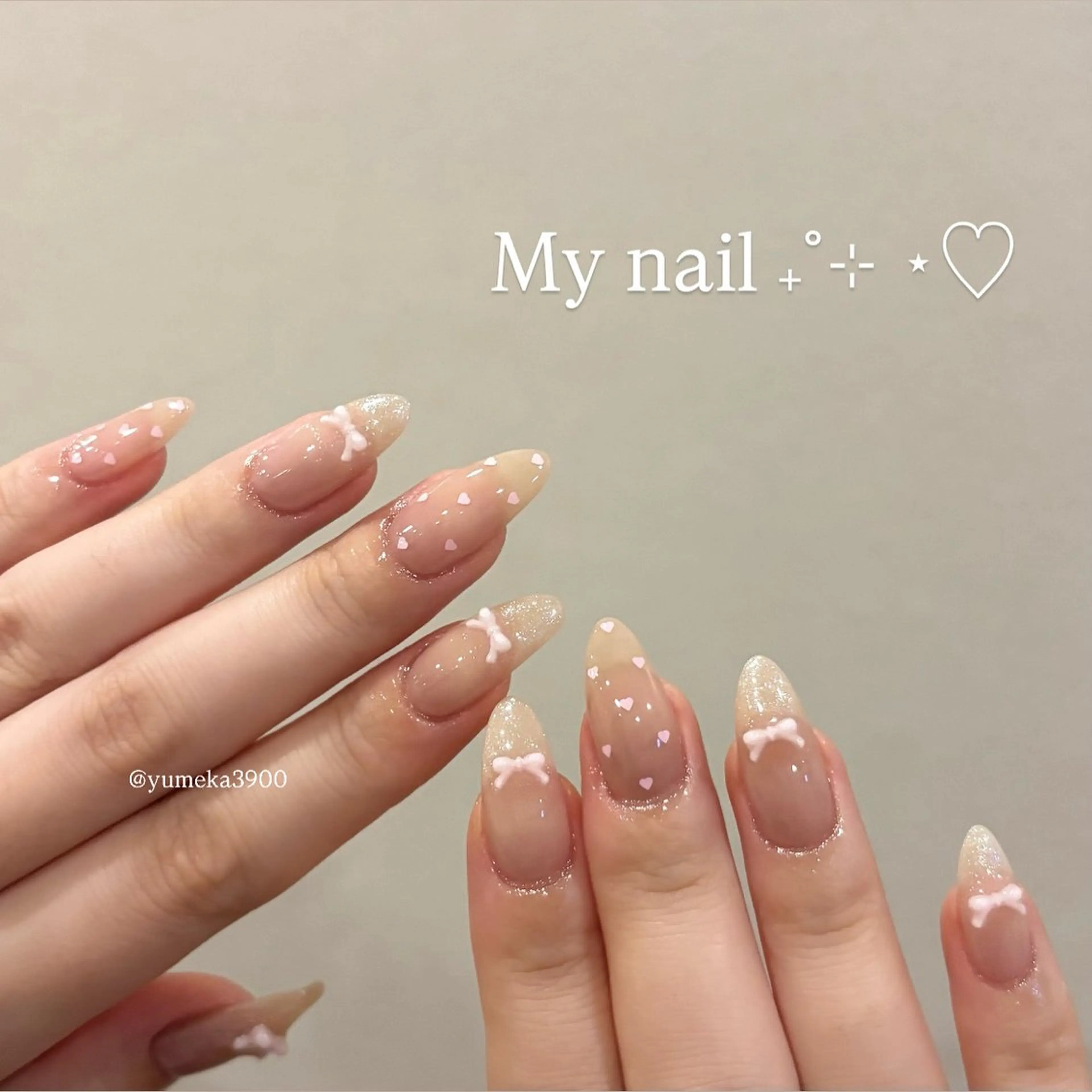 ネイル おそろいネイル ハンドネイル ♡Tajima Yumeka♡のネイルデザイン