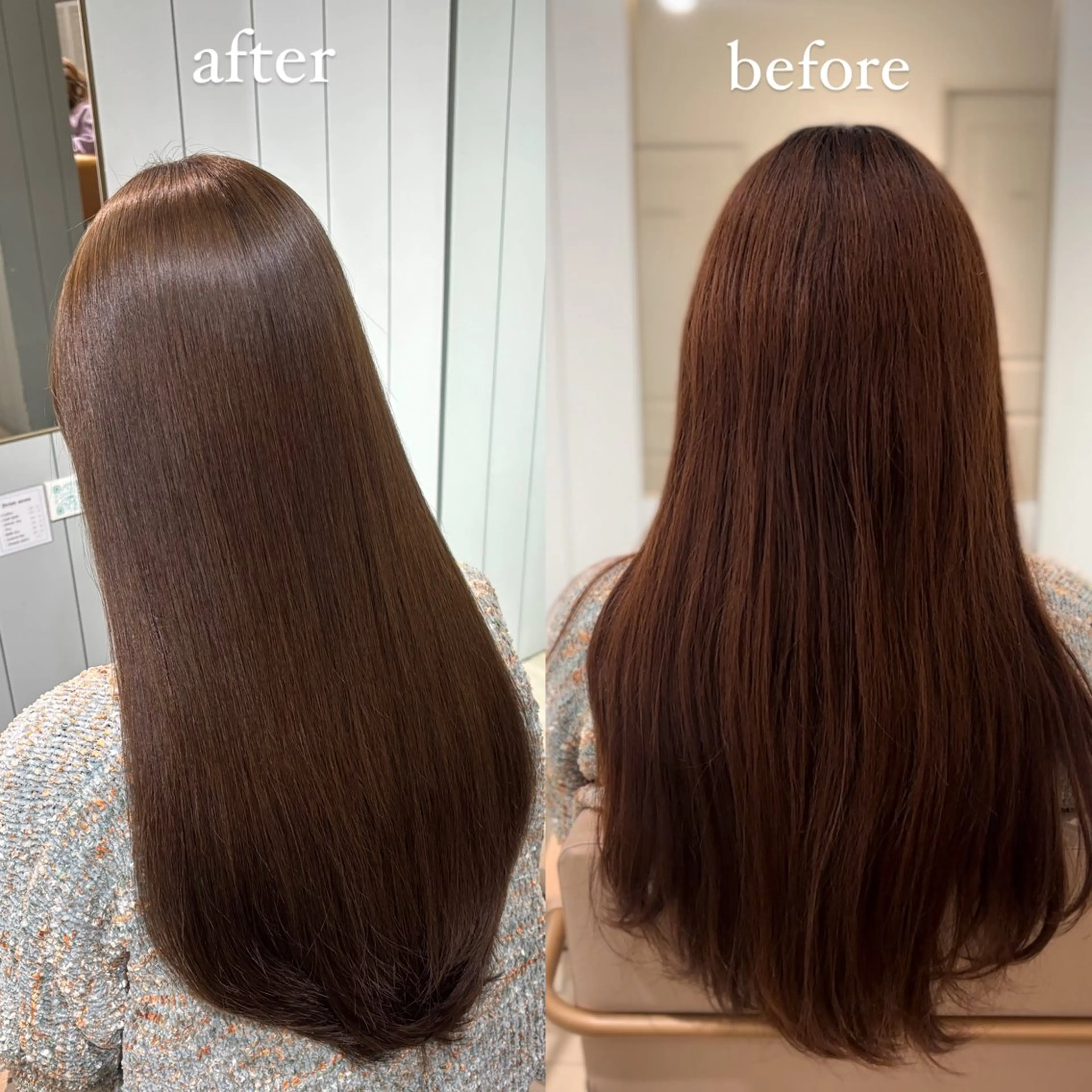 カラー 髪質改善 カット 縮毛矯正 トリートメント 縮毛矯正／レイヤー／ 髪質改善／海月のヘアスタイル