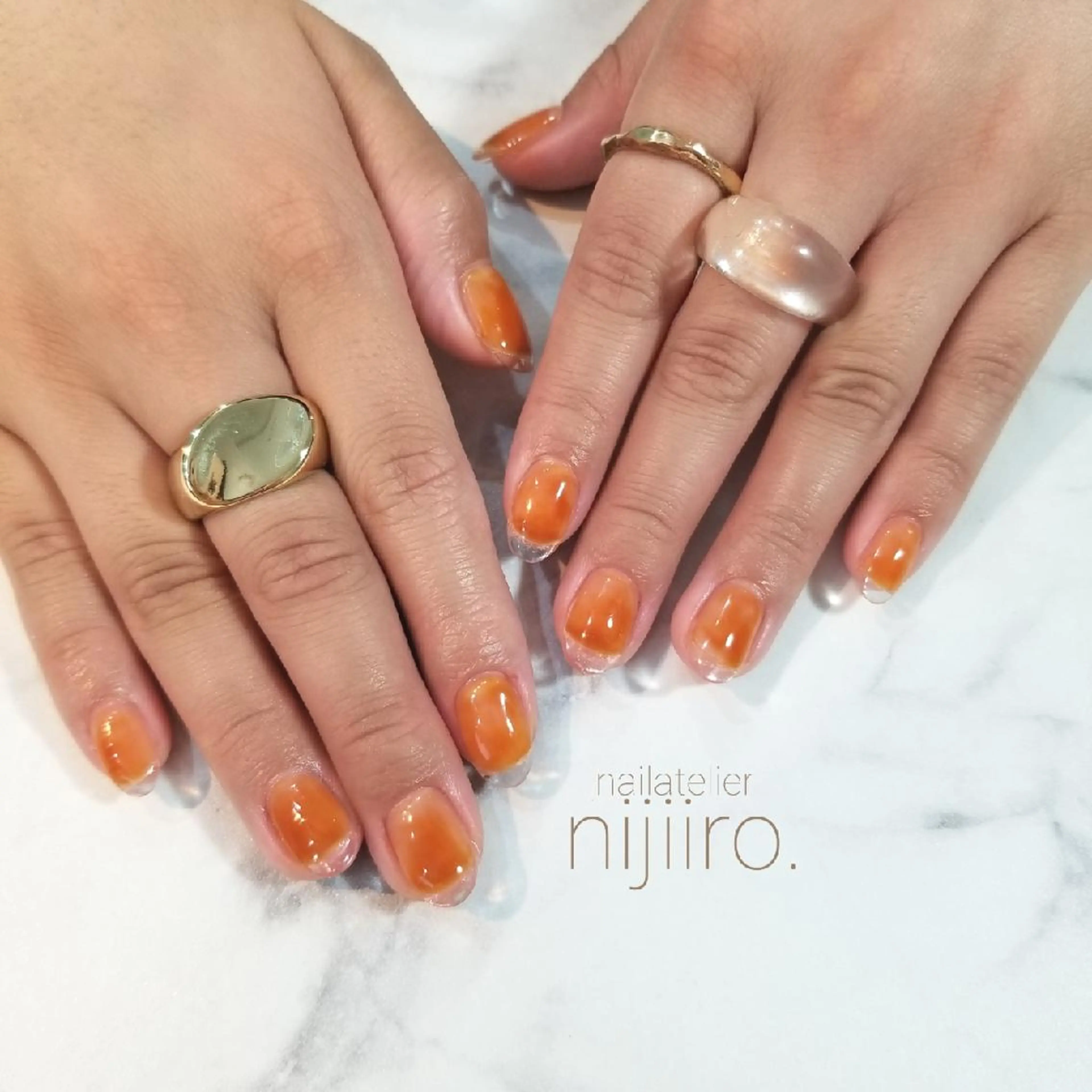 ネイル クリアネイル フレンチネイル ワンカラーネイル ハンドネイル nijiiro🌈 サトウのネイルデザイン