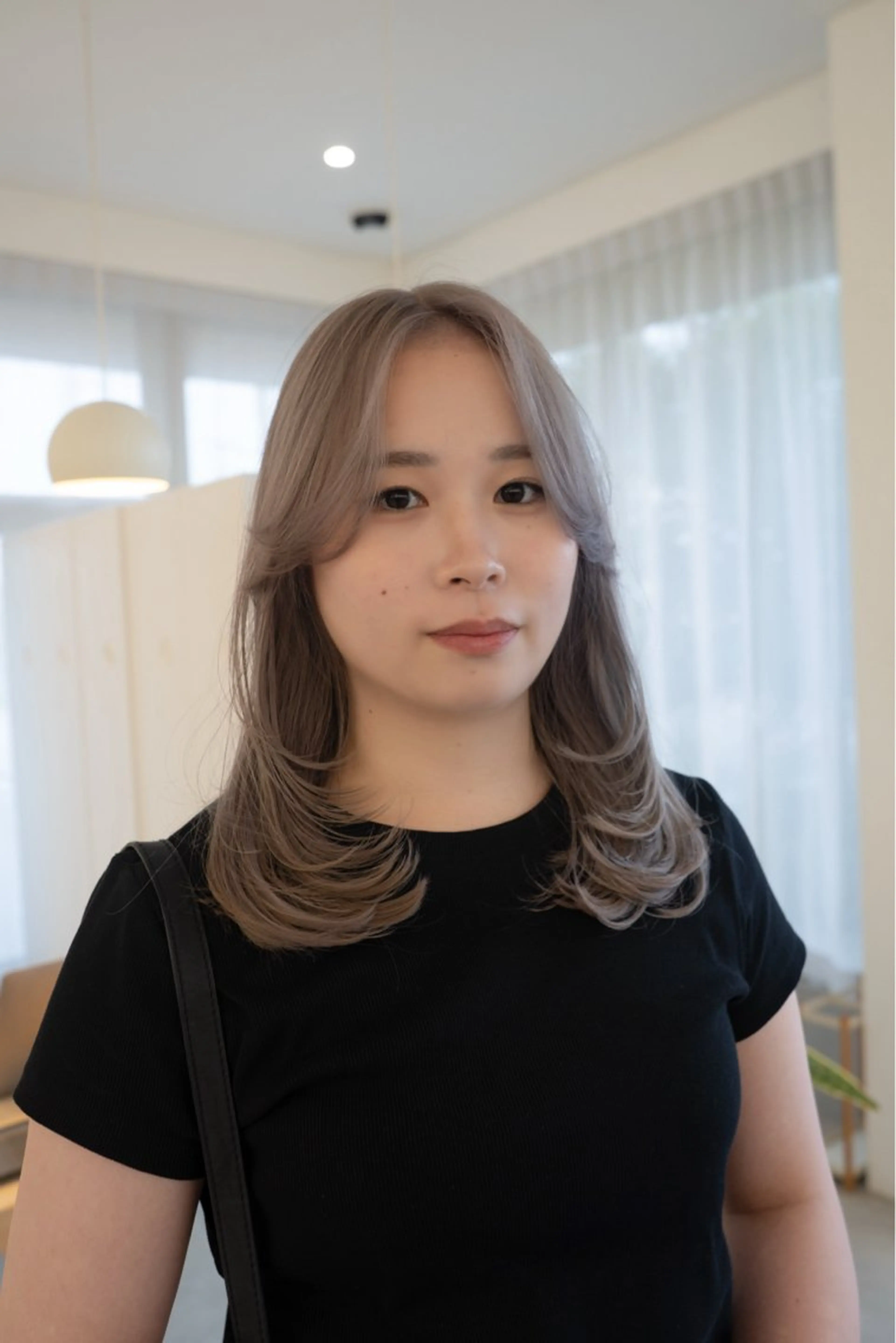 セミロング カット ヘアカラー トリートメント 瀬長なおみ U too e'sのヘアスタイル