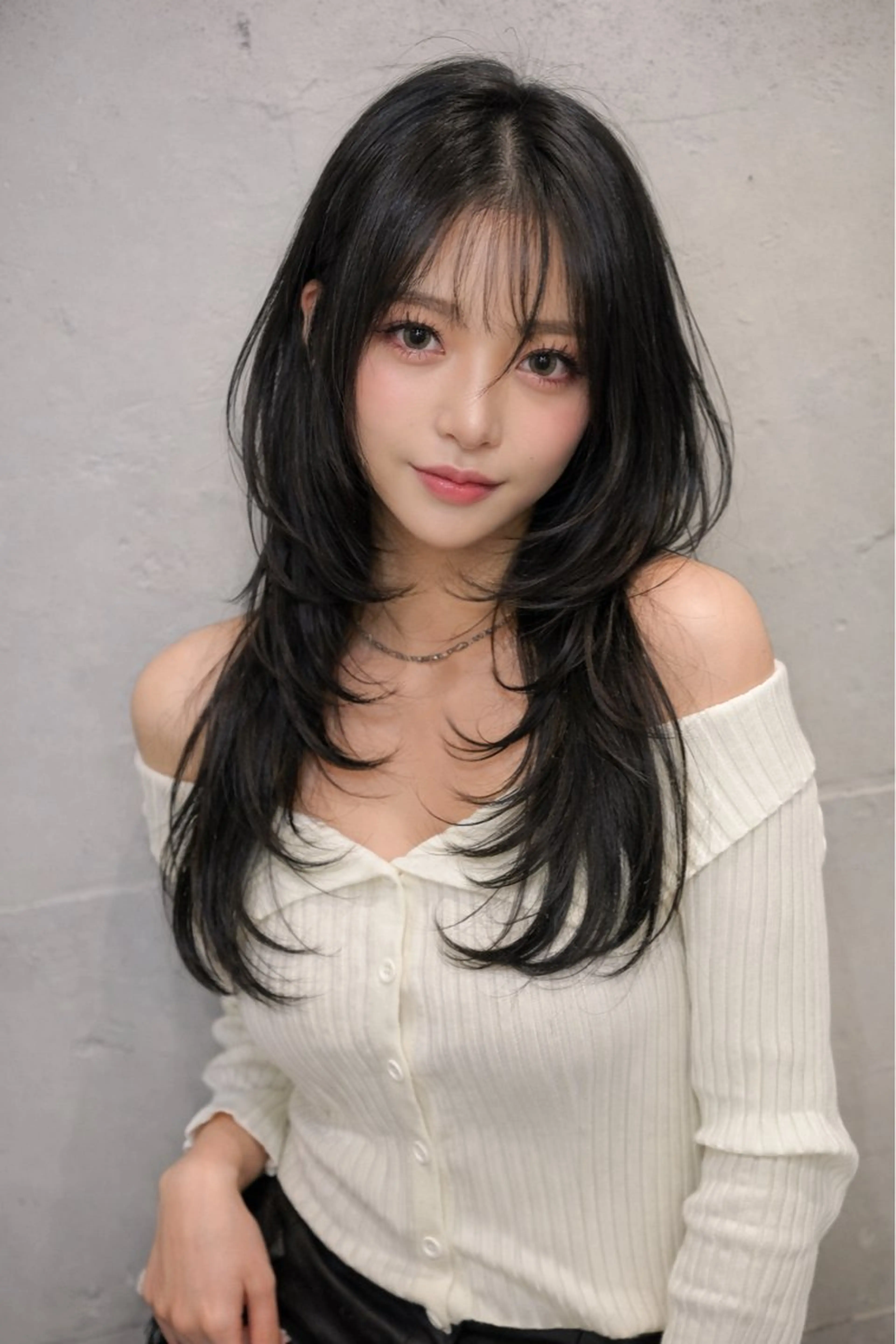 🩶迷ったらこれ🩶韓国レイヤーカット🐺×🇰🇷透明感抜群韓国color🇰🇷+ヒアルロン酸トリートメント🫧の写真