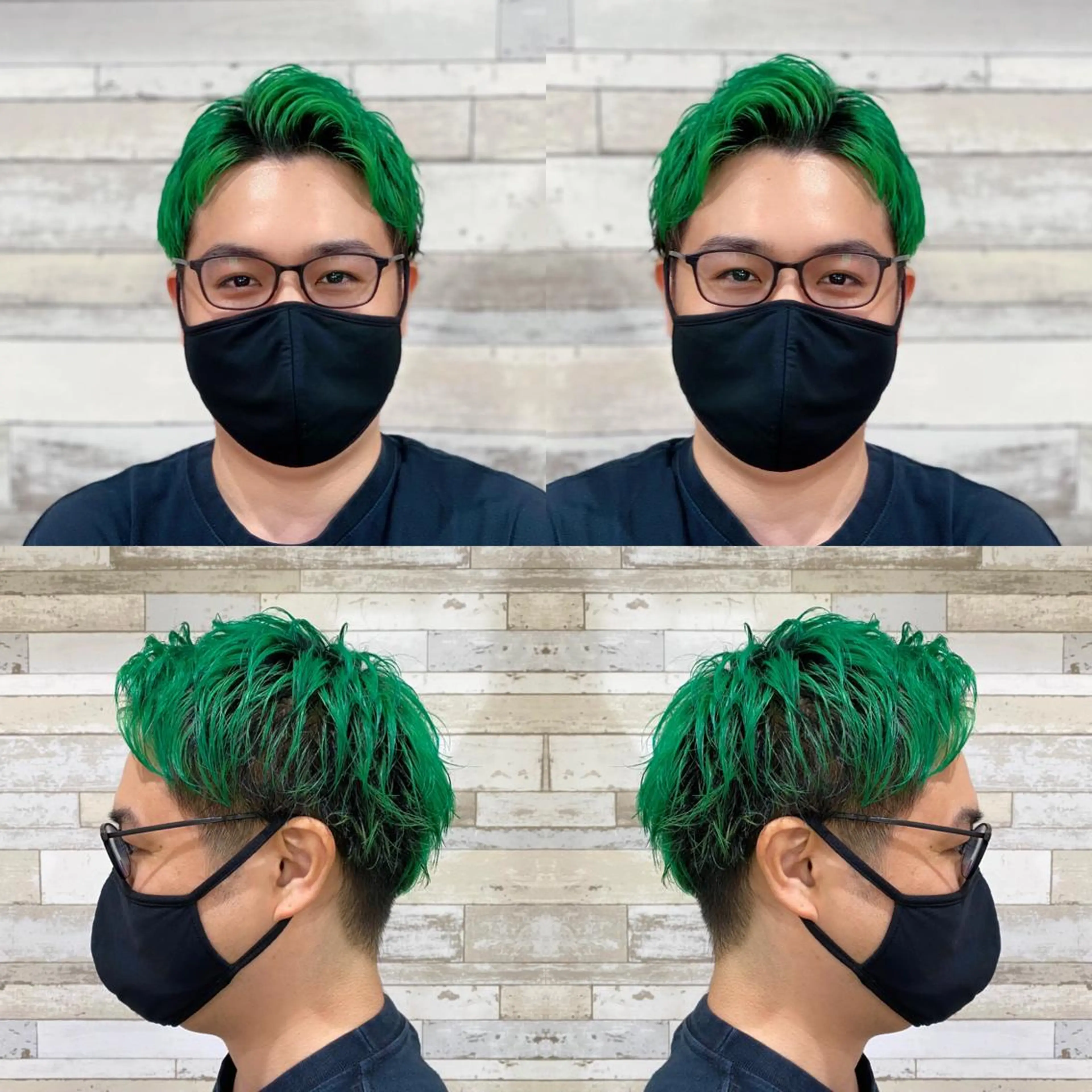 ショート カラー メンズ 🌈推し色派手髪 ハイトーンShinのヘアスタイル