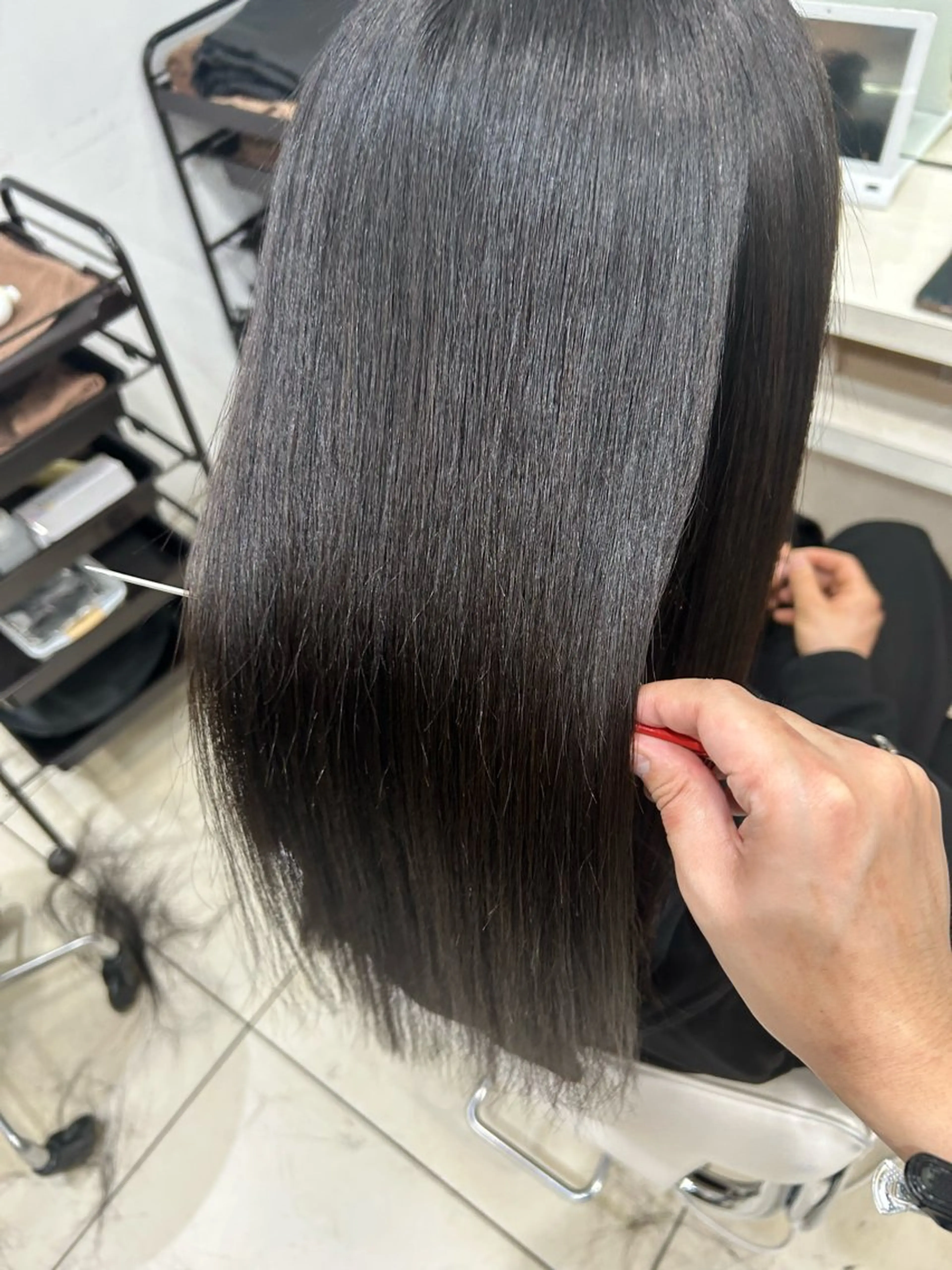 ロング カット ヘアカラー トリートメント 【髪質改善カラー】 瀧田嵐士🇰🇷のヘアスタイル