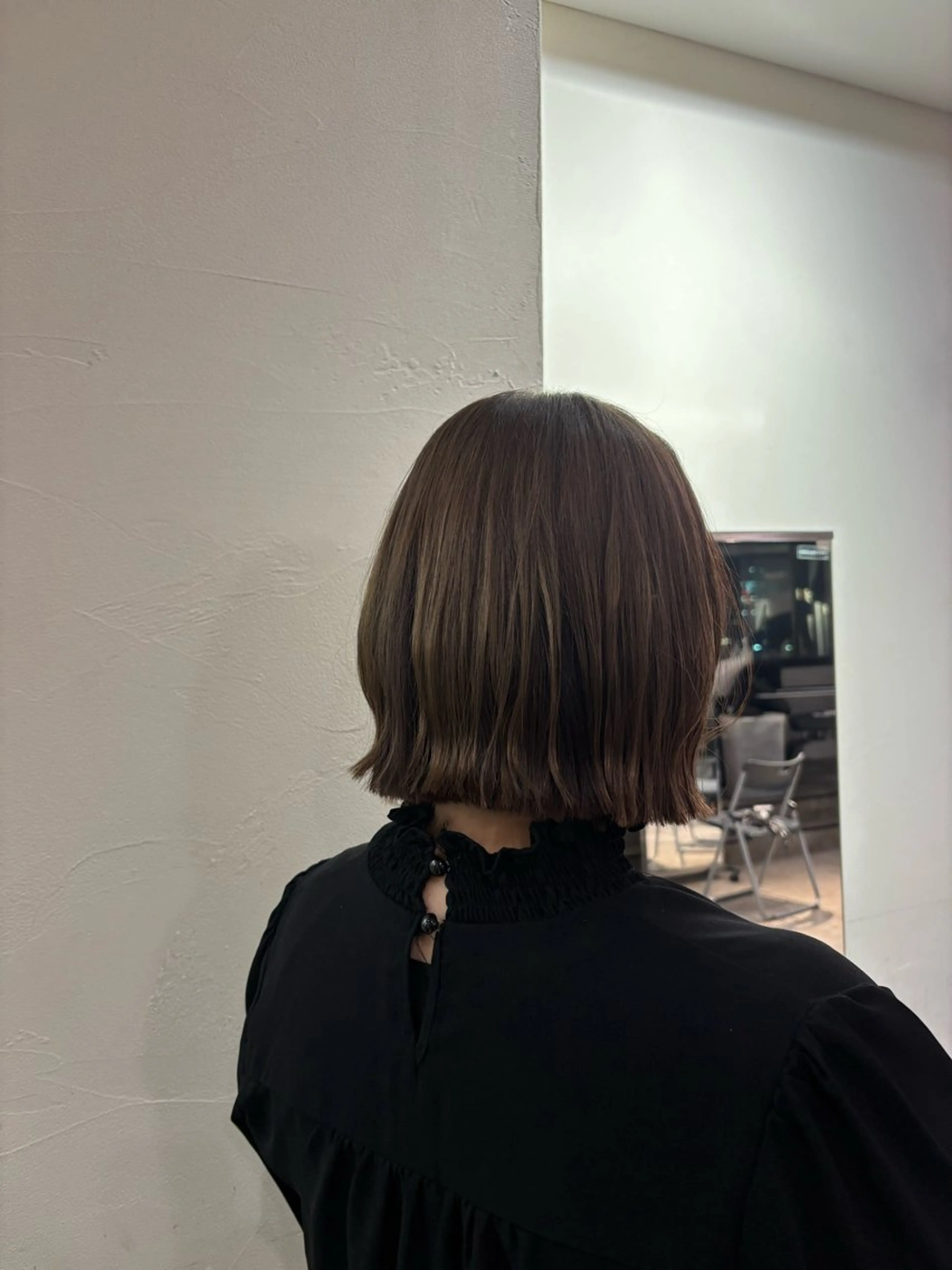 ショート カラー ワンレンボブ ボブ たなかあゆ✨ショート カット特化渋谷のヘアスタイル