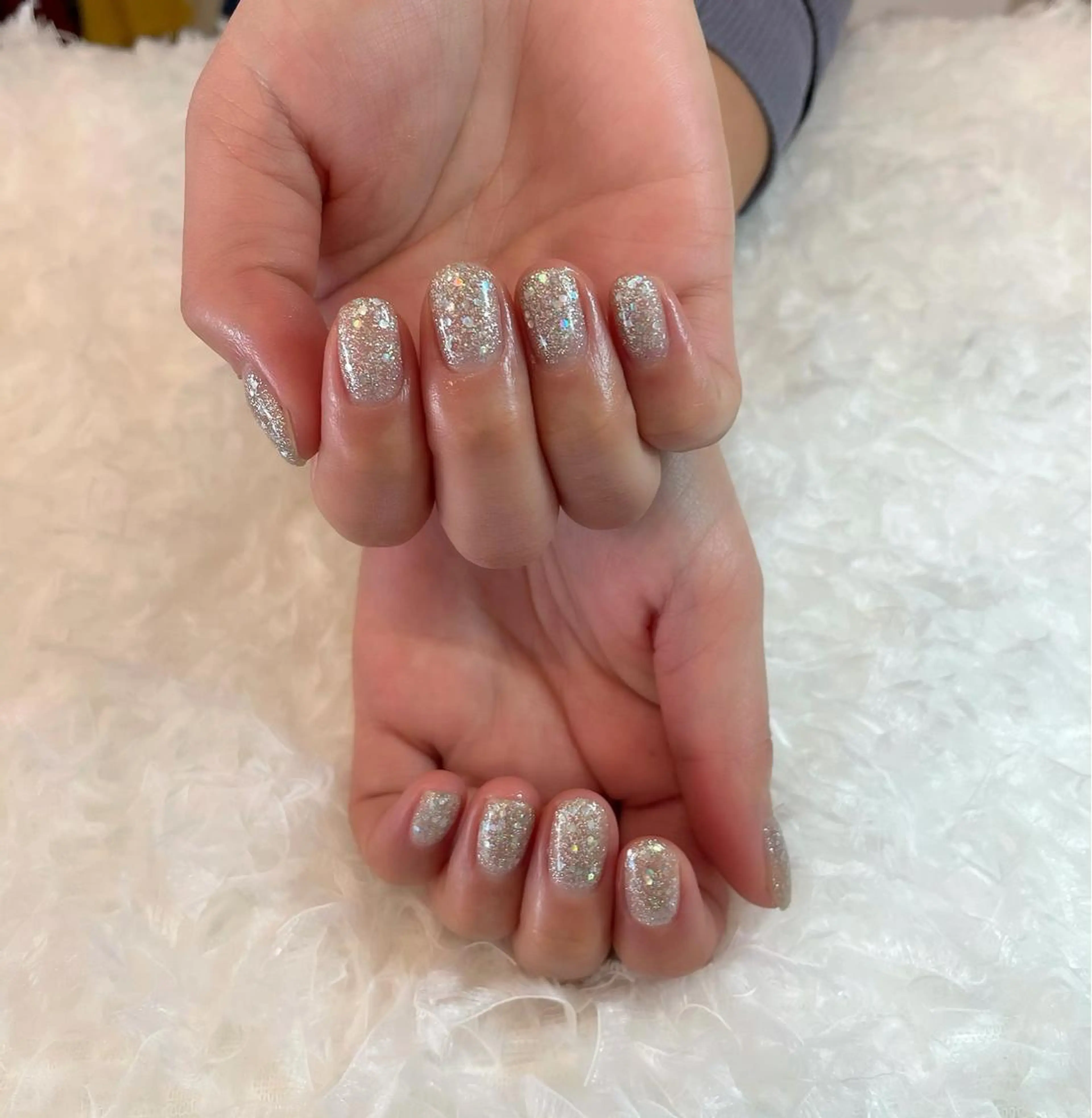 ネイル ラメ(グリッター) ワンカラーネイル シンプルネイル ささき れいなのネイルデザイン