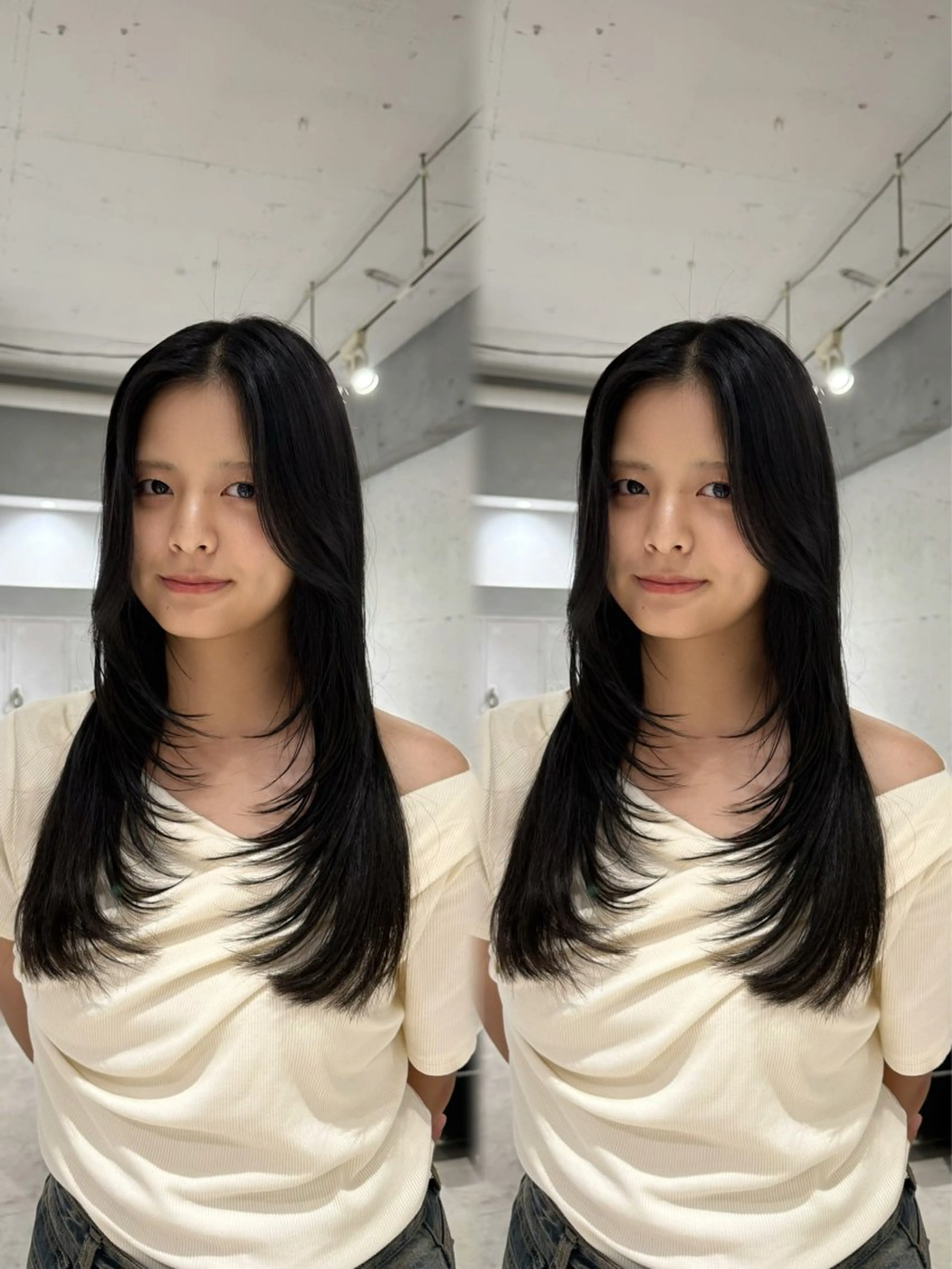 ロング レイヤーカット あんな🦋レイヤー カット/透明感カラーのヘアスタイル