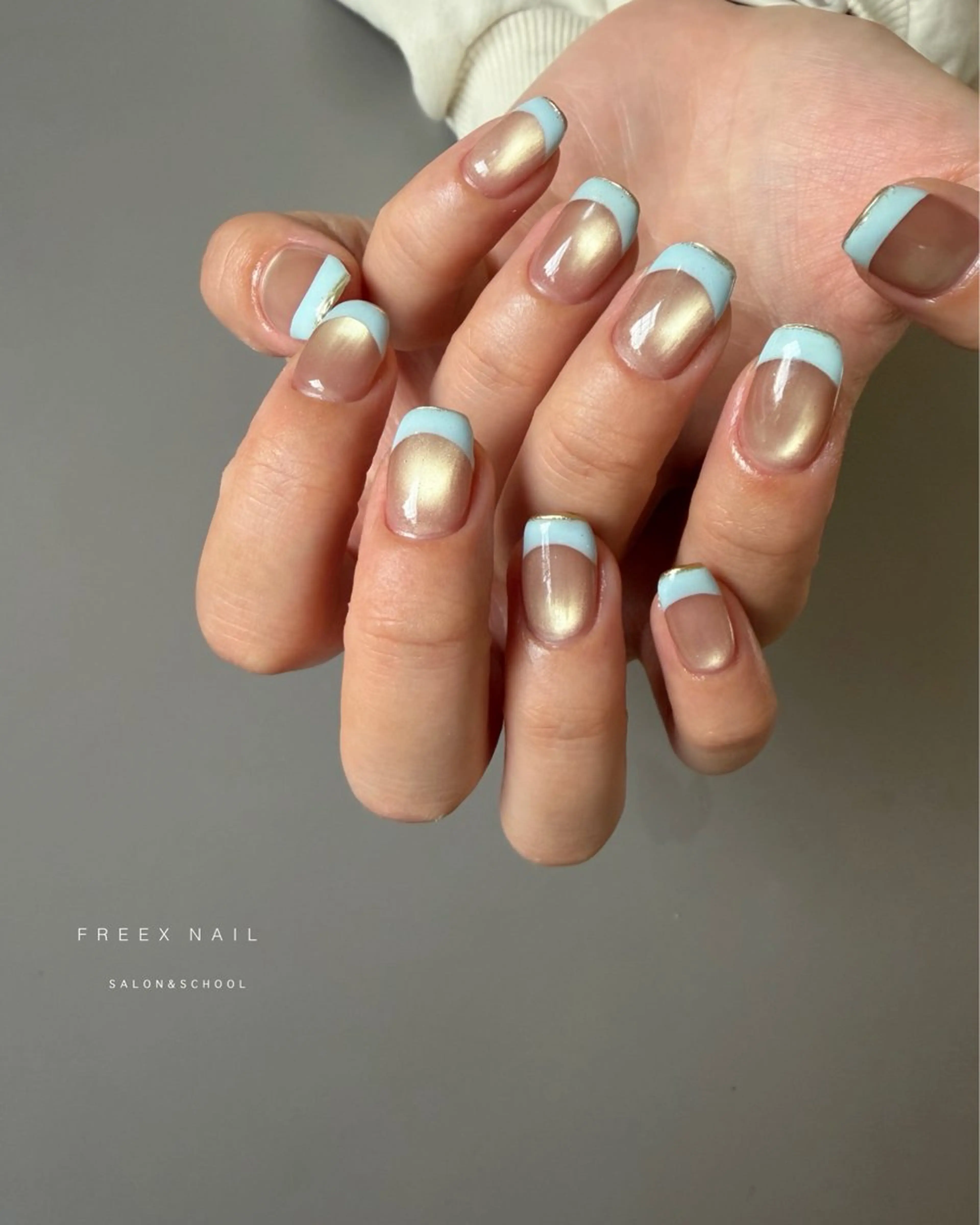 ネイル フレンチネイル ハンドネイル フットネイル freex nail /ニュアンス/個性派のネイルデザイン