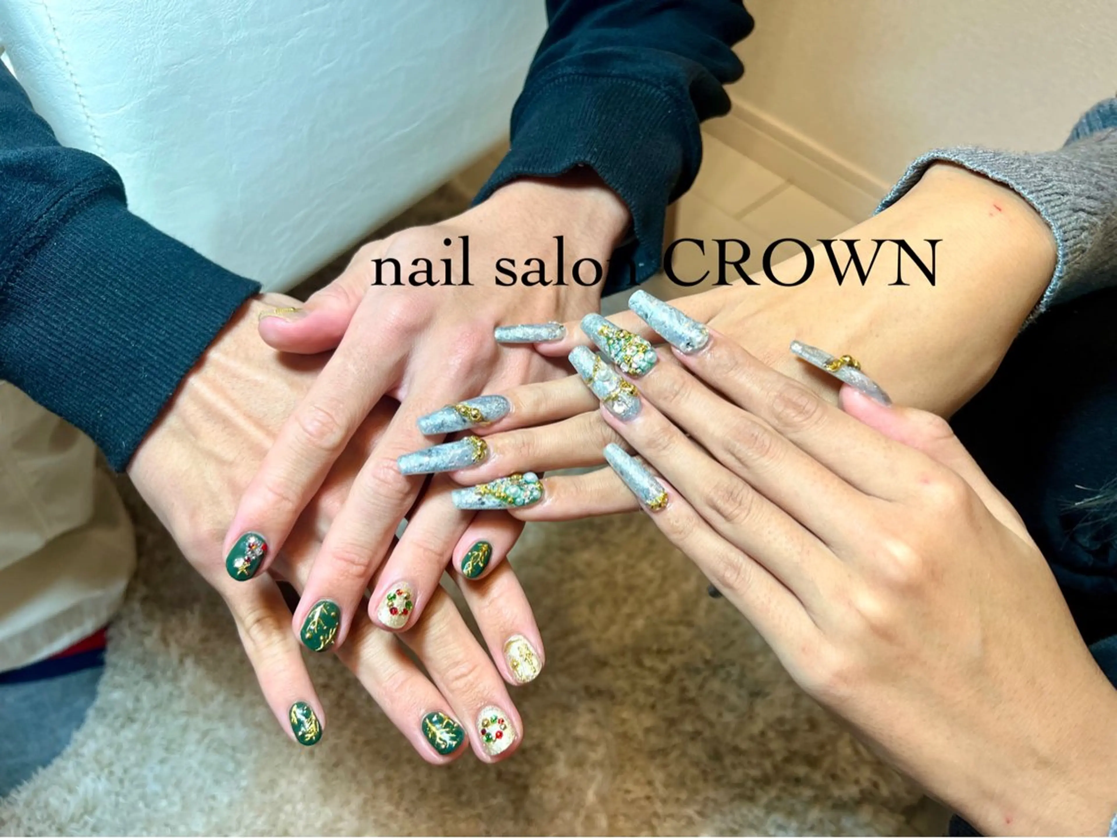 ネイル メンズネイル 冬ネイル クリスマス nail salon CROWNのネイルデザイン