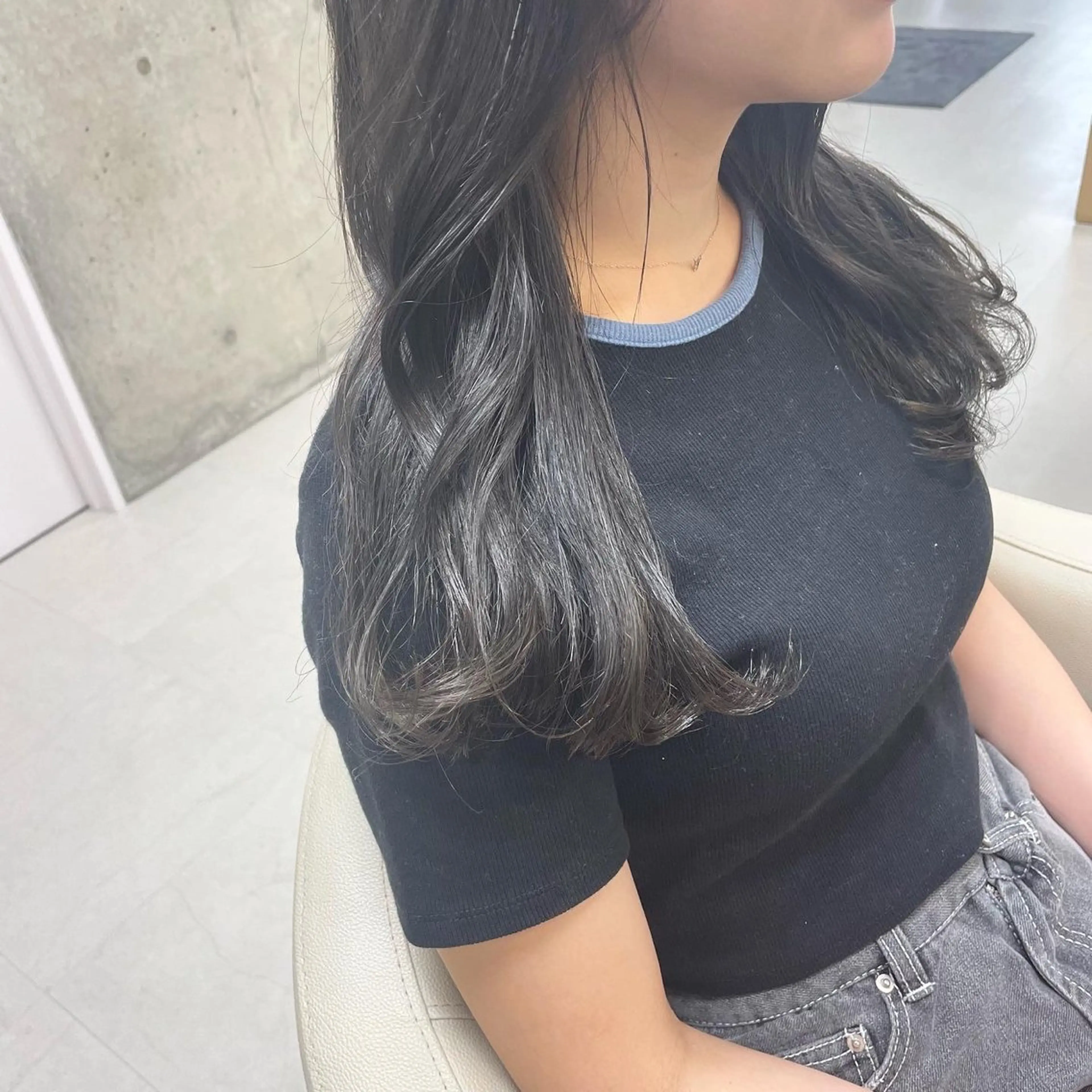 ロング カラー カット ヘアカラー トリートメント 坂本 沙也加のヘアスタイル