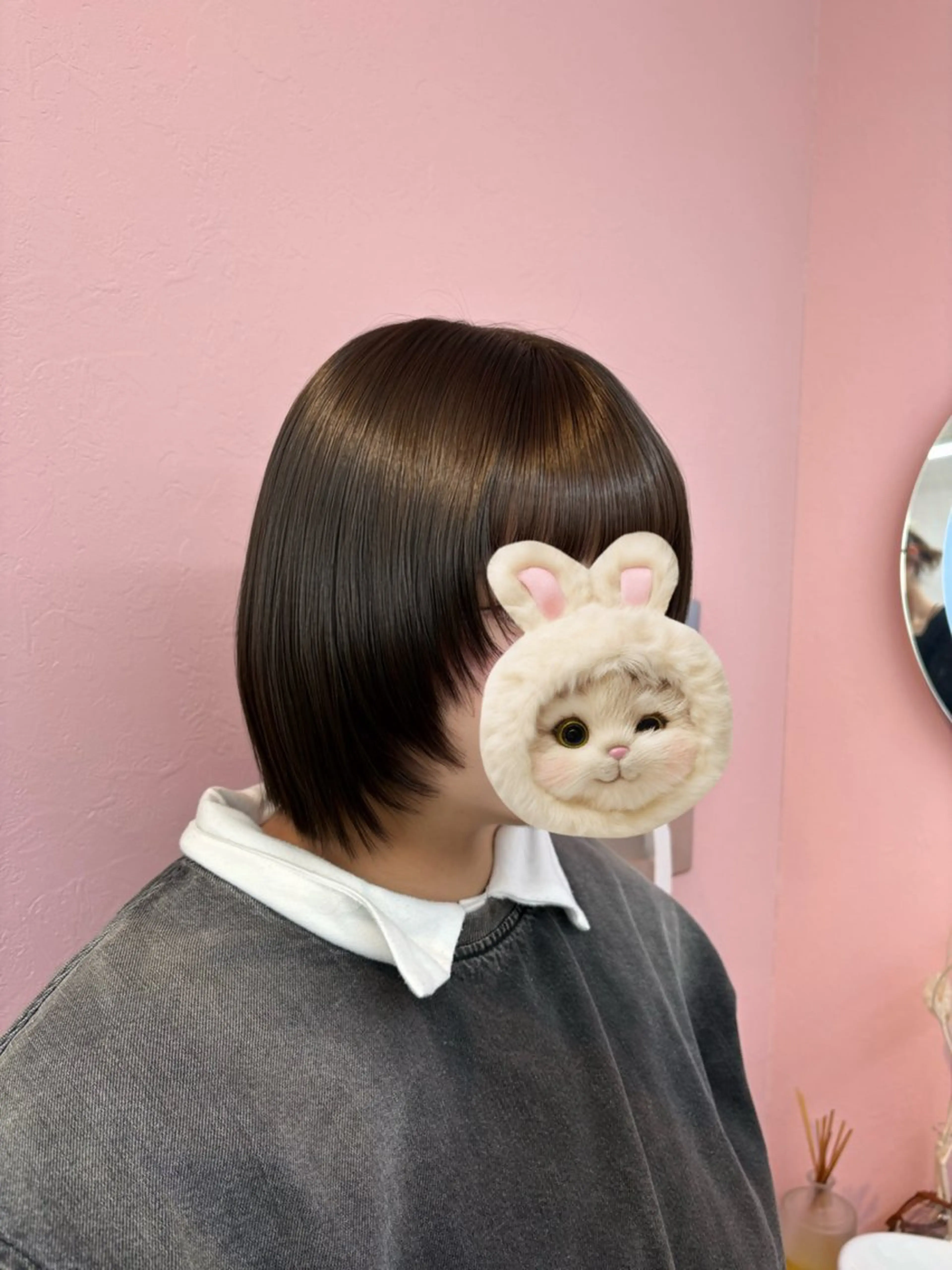 ショート ボブレイヤー ボブ レイヤーカット 小顔カット HASHI AYAKAのヘアスタイル
