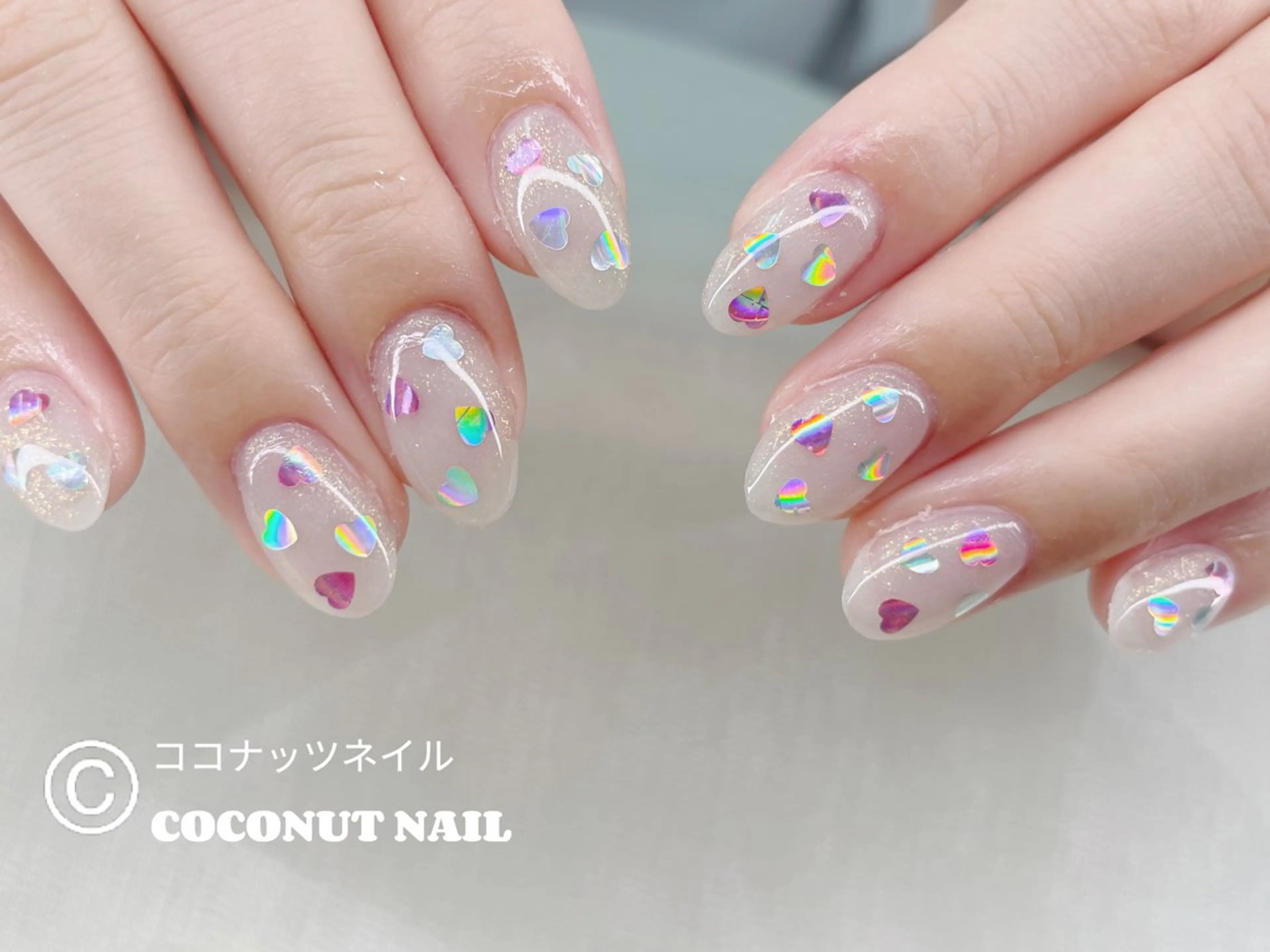 ネイル べっ甲ネイル フレンチネイル キラキラネイル マグネットネイル 大理石ネイル(マーブル) ハンドネイル 神田 ココナッツのネイルデザイン
