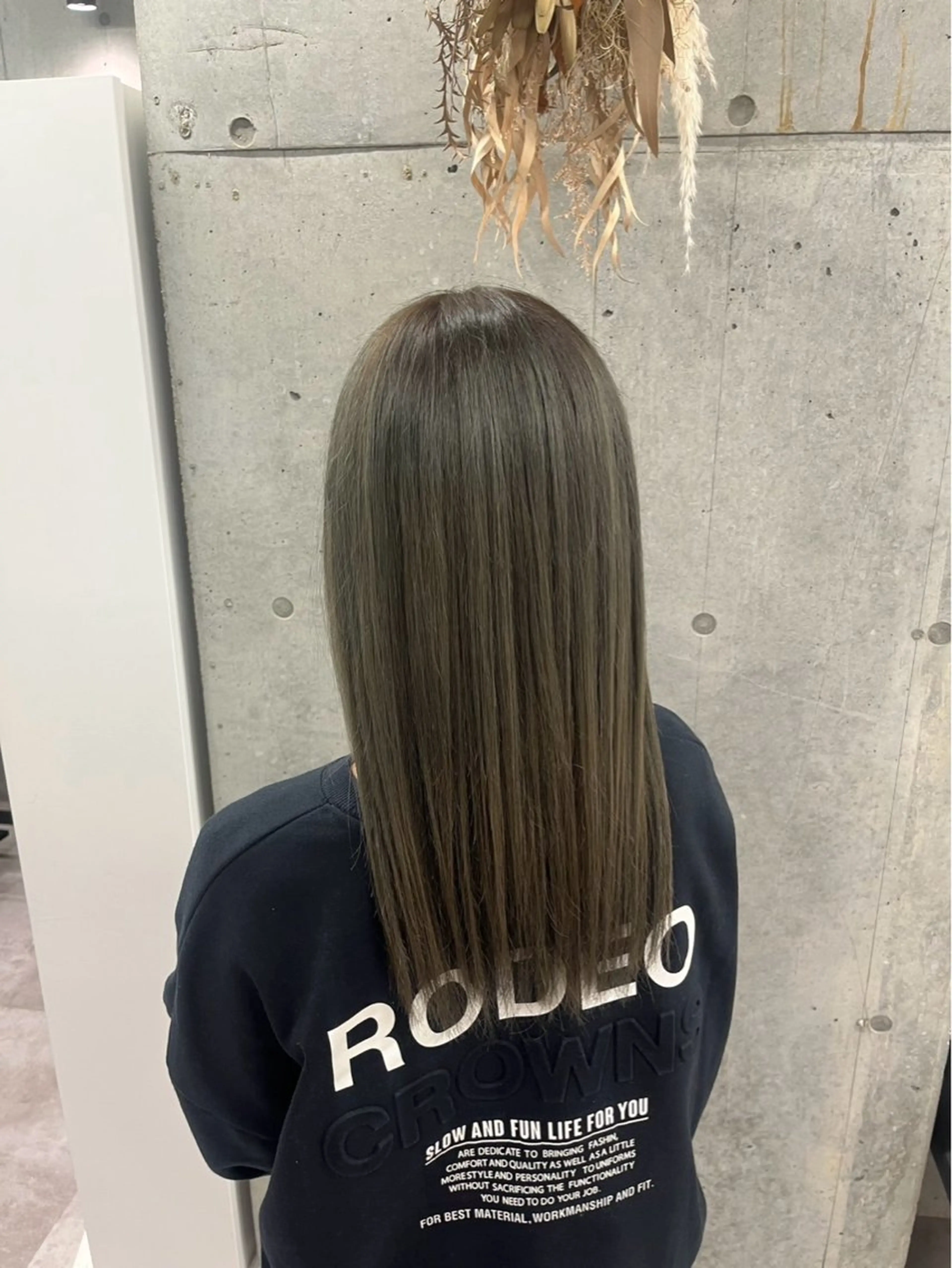 セミロング カラー アディクシーカラー ブリーチ オリーブカラー mai/天神美容室 【レディースカット】のヘアスタイル