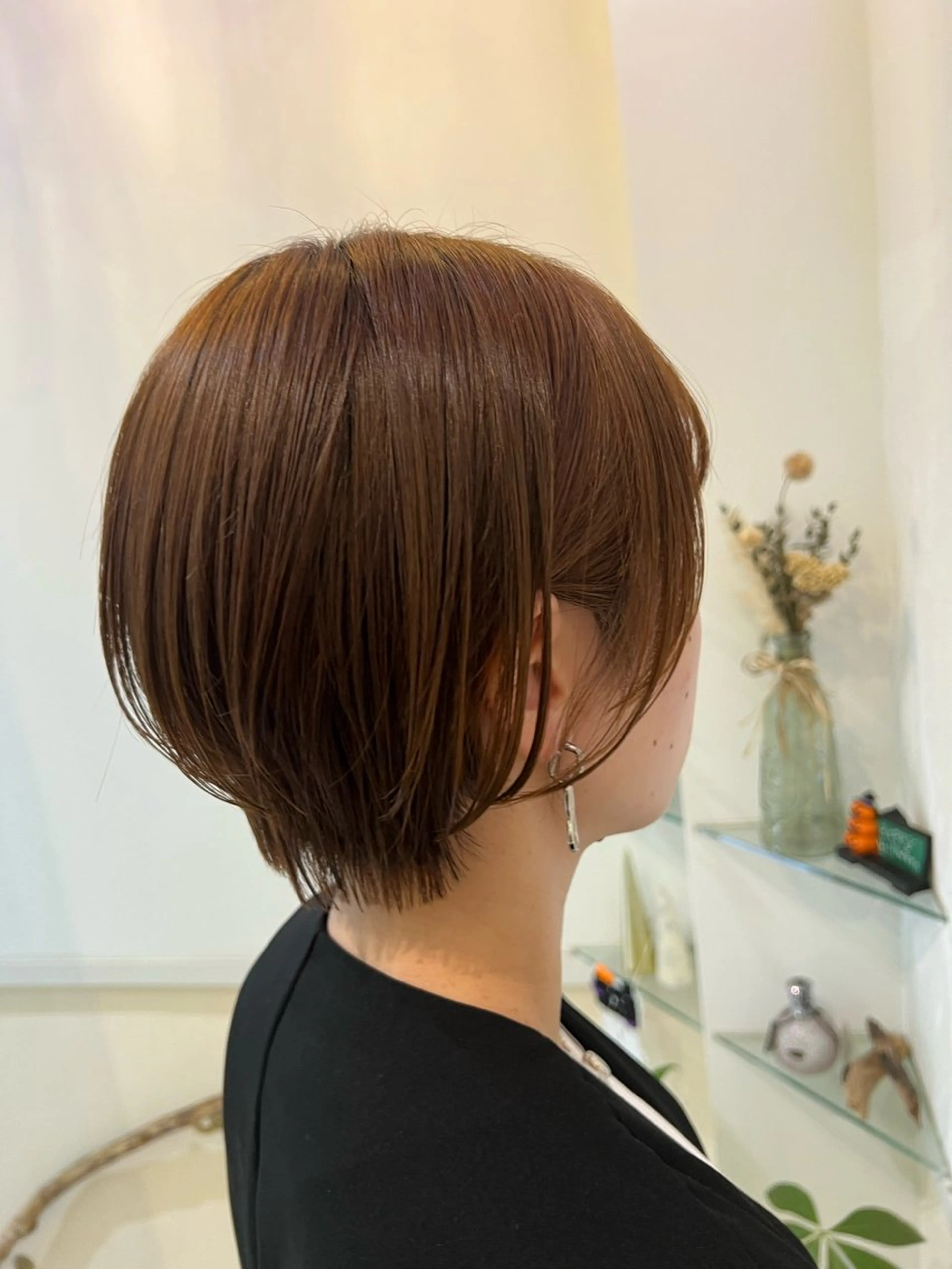 ショート ブリーチしない暖色 カラー🥀杉 優菜のヘアスタイル