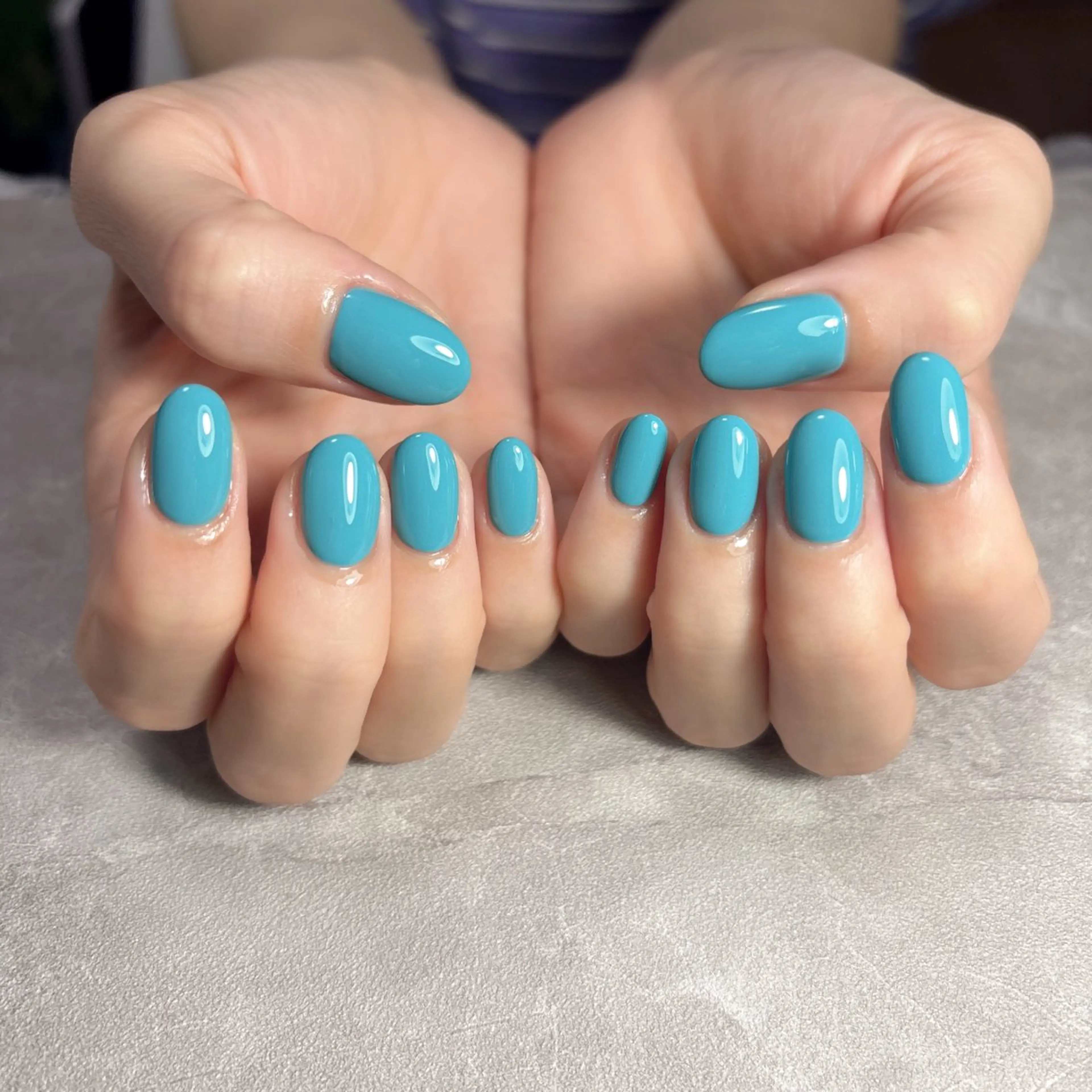 ネイル ブルー ハンドネイル Room nailのネイルデザイン