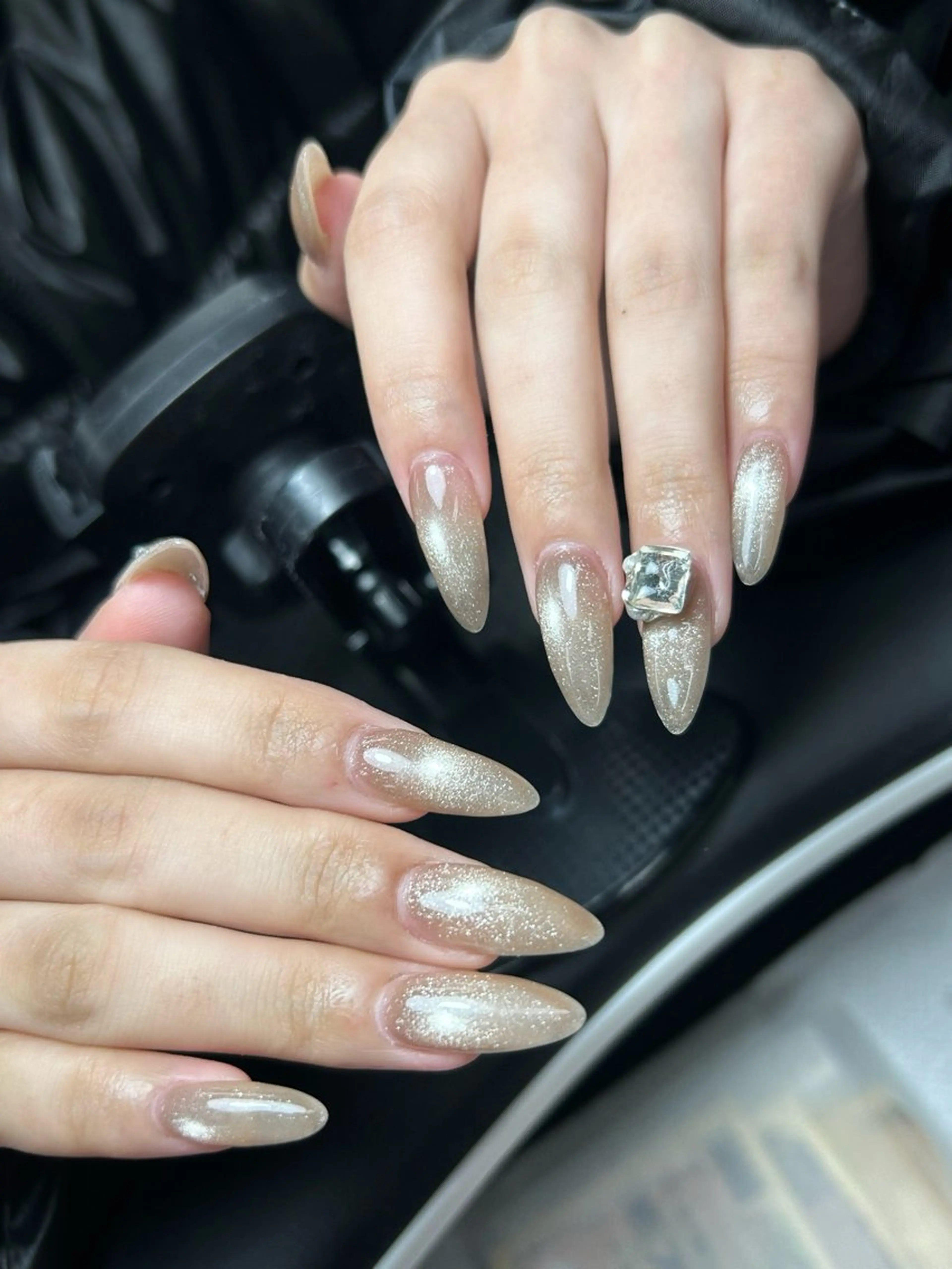 ネイル 韓国ネイル 持ち込み ニュアンスネイル ネイルチップ 冬ネイル RINN ANA.CHUOのネイルデザイン