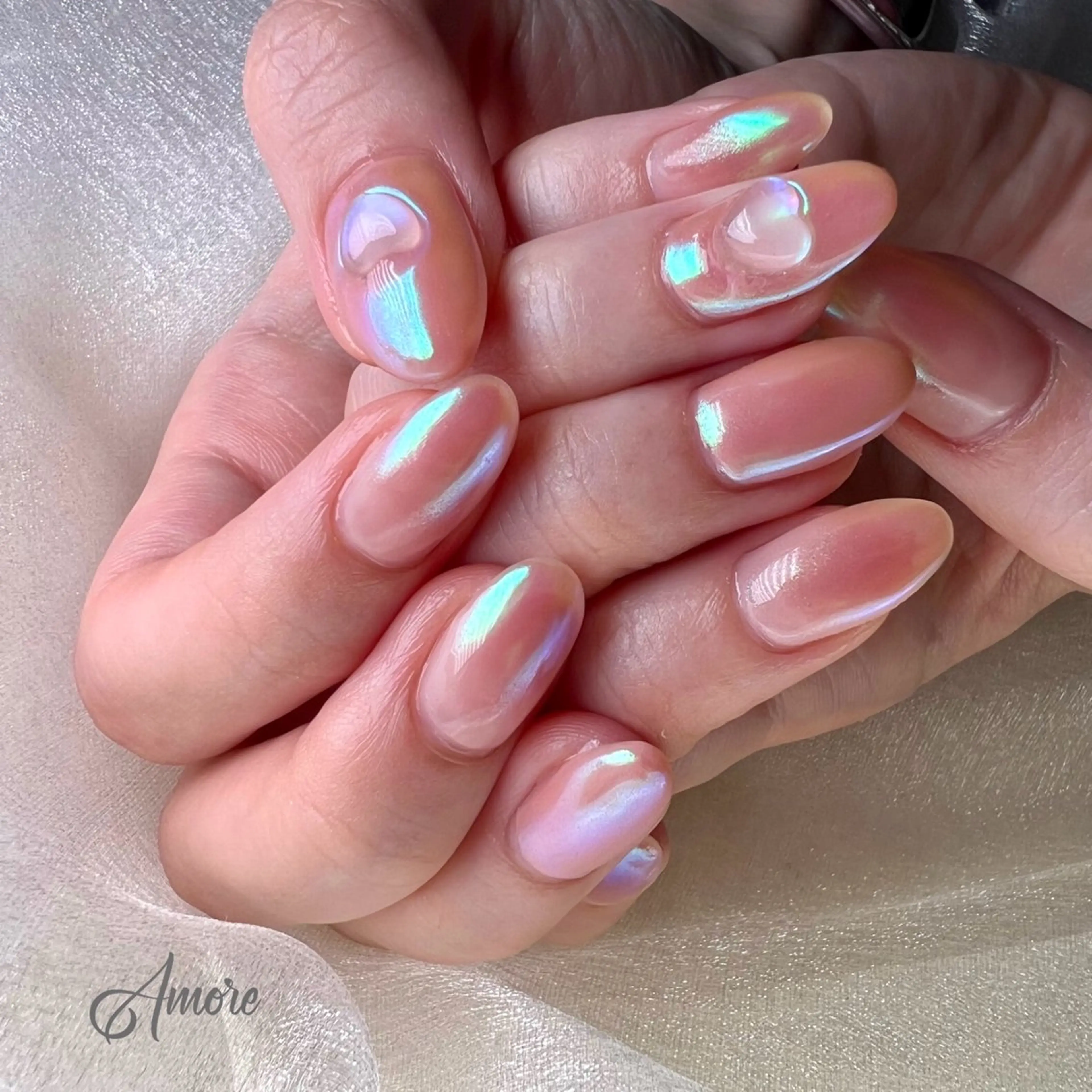 ネイル ジェルネイル 韓国ネイル パラジェル 夏ネイル You kyehwaのネイルデザイン