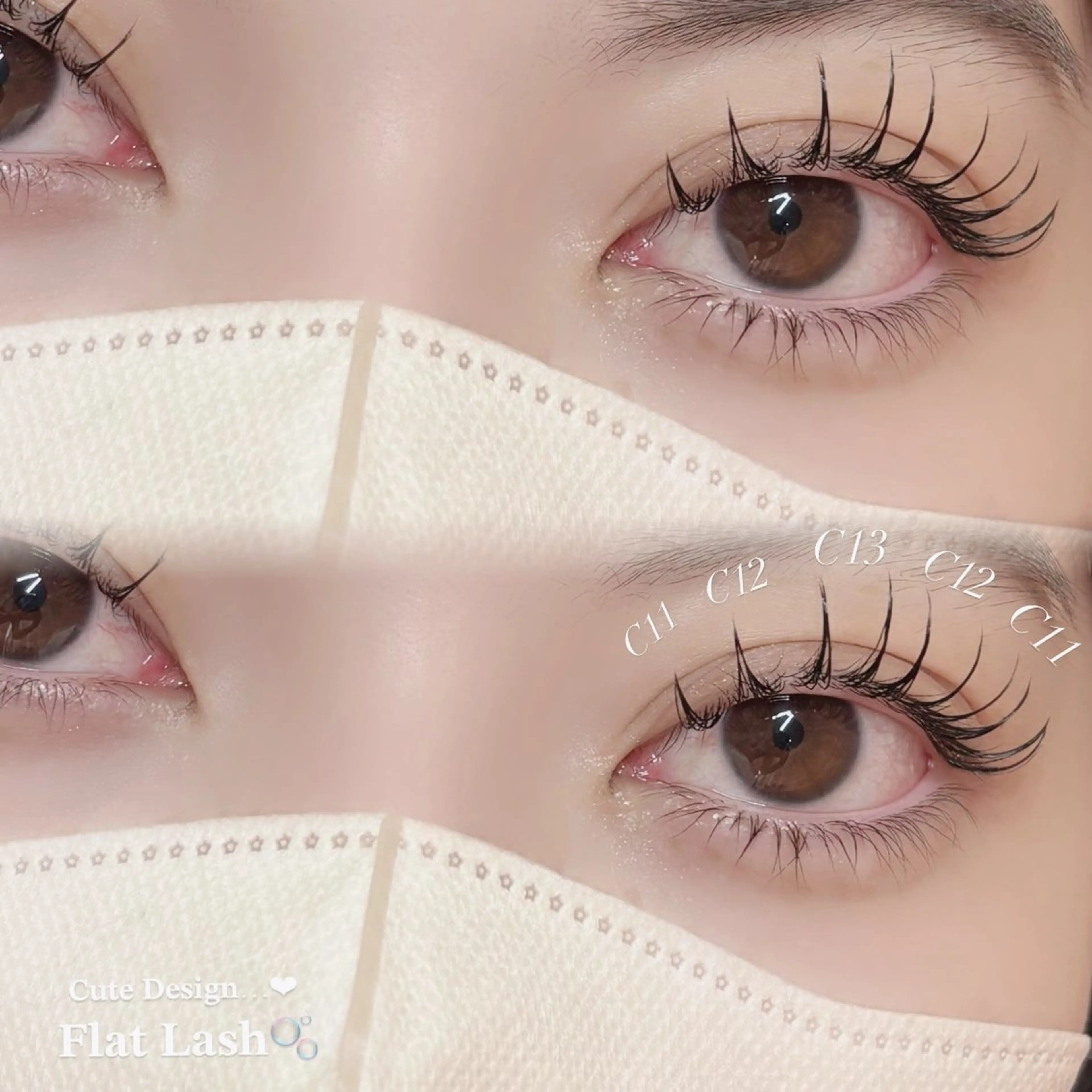 マツエク・マツパ Cカール ナチュラル YUZUKI .⋆𝜗𝜚のマツエク・マツパデザイン