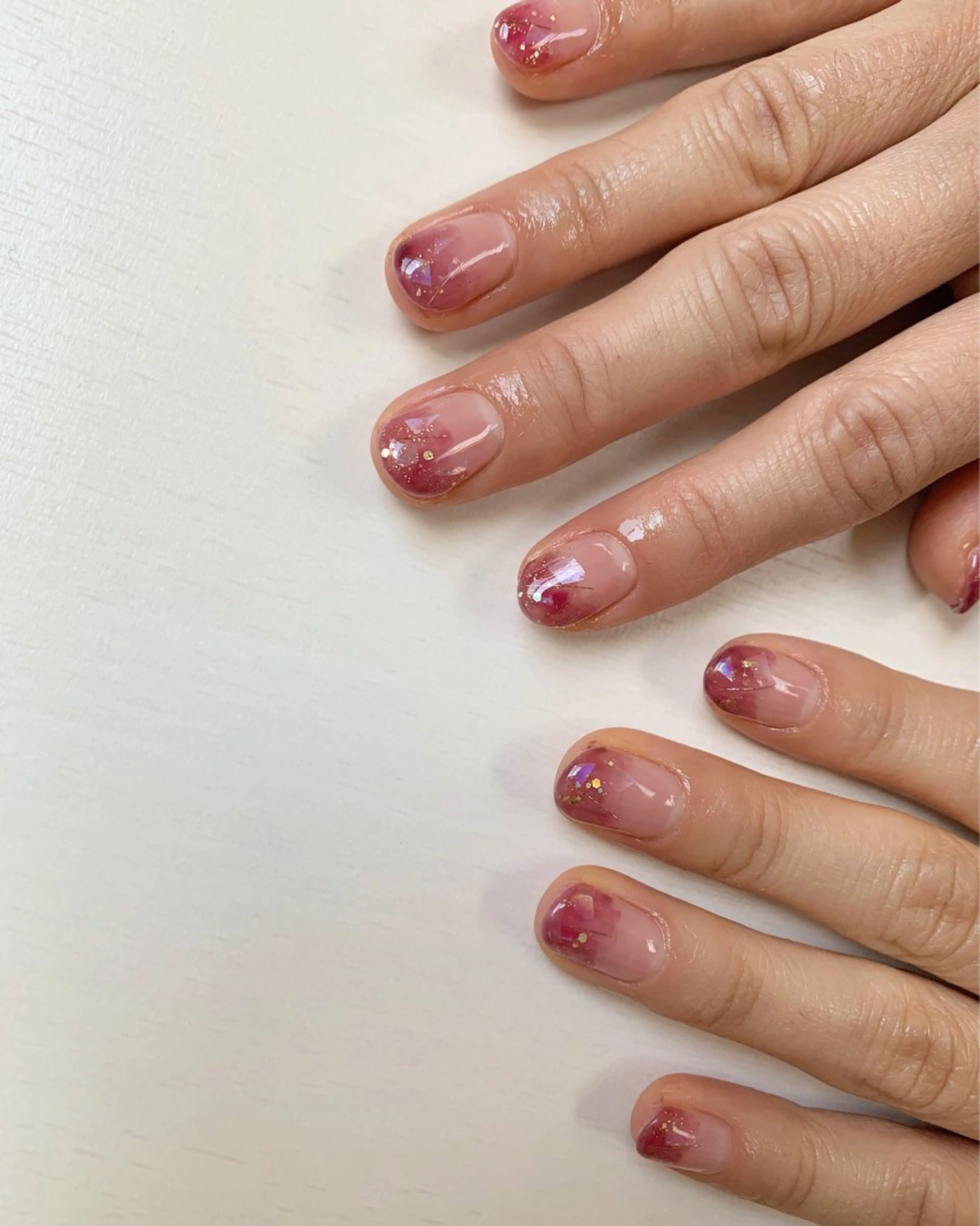 ネイル グラデーション キラキラネイル ハンドネイル フットネイル nakajima kuraraのネイルデザイン