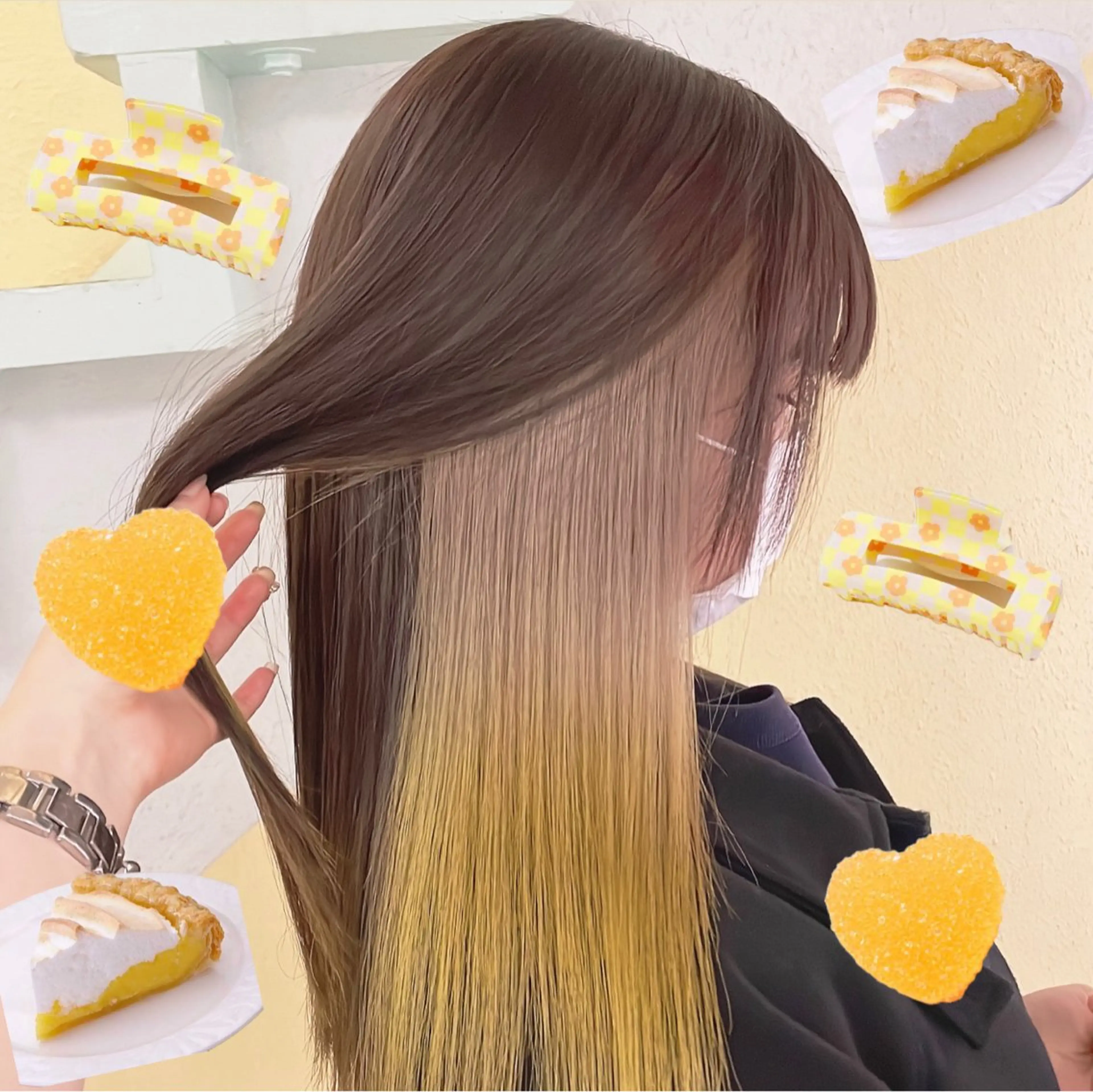 カラー ヘアカラー トリートメント 渋谷:インナーカラー ／🍒エリカ🍒のヘアスタイル