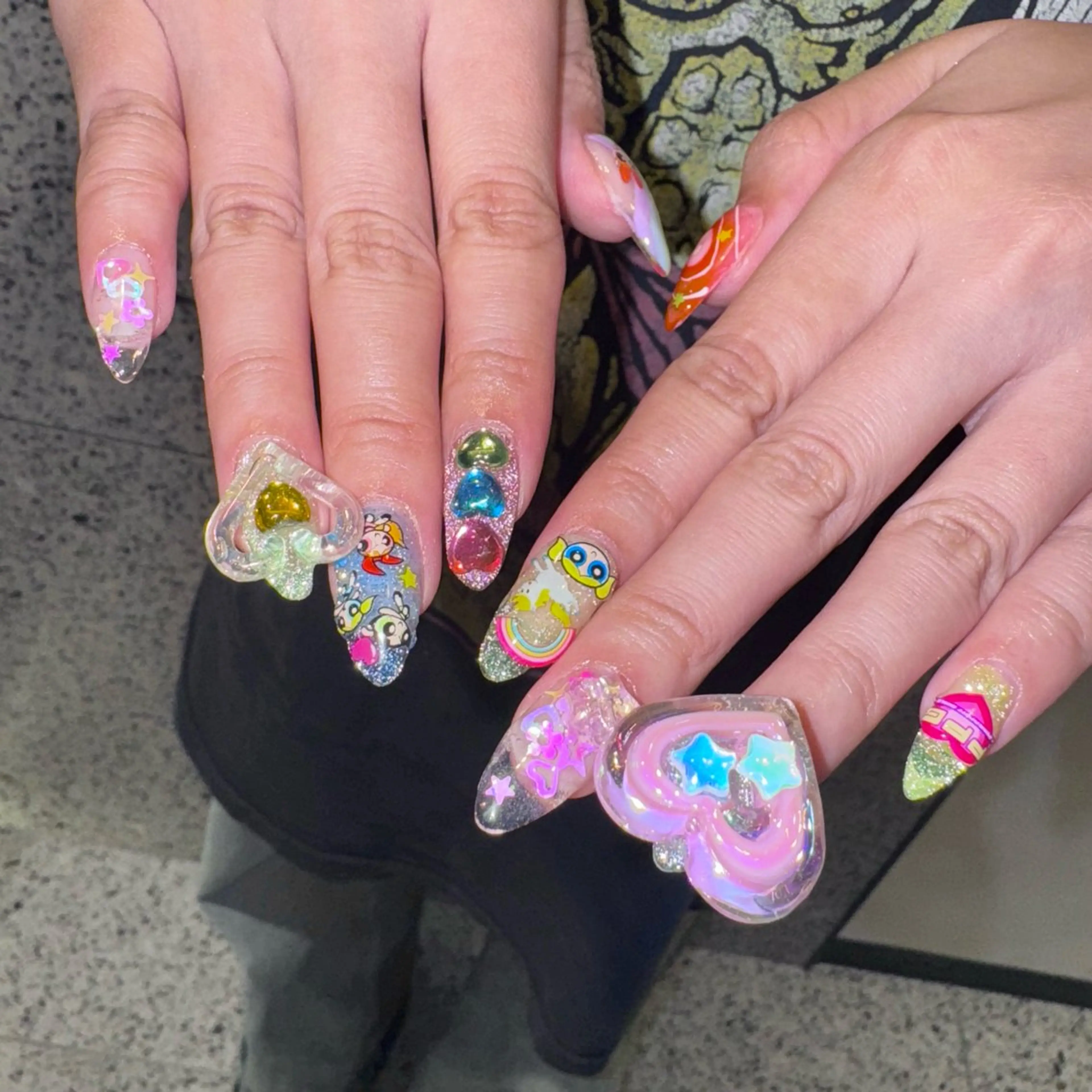 🌈オフあり🌈10本長さ出し+デザインネイルの写真