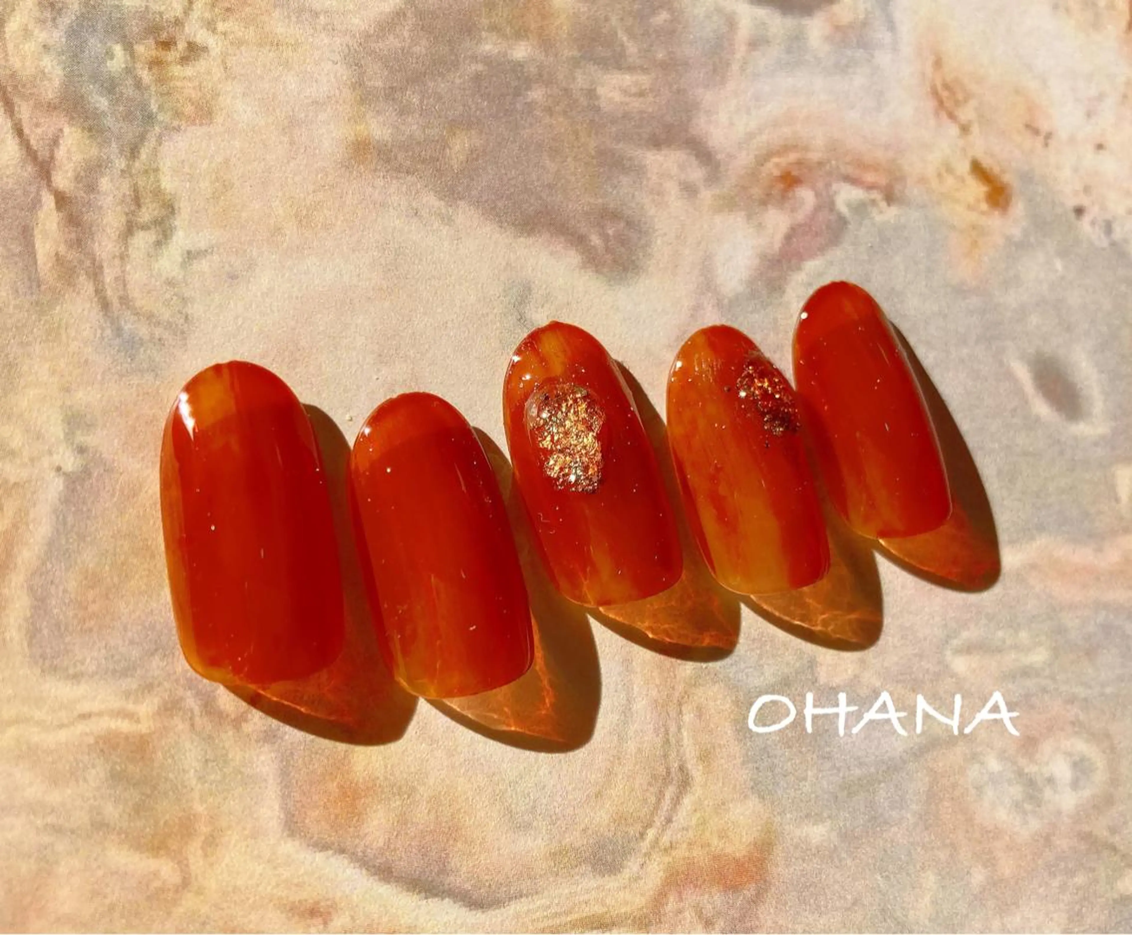 ネイル べっ甲ネイル フットネイル マグネットネイル ミラーネイル ニュアンスネイル nailroom OHANA🌴のネイルデザイン