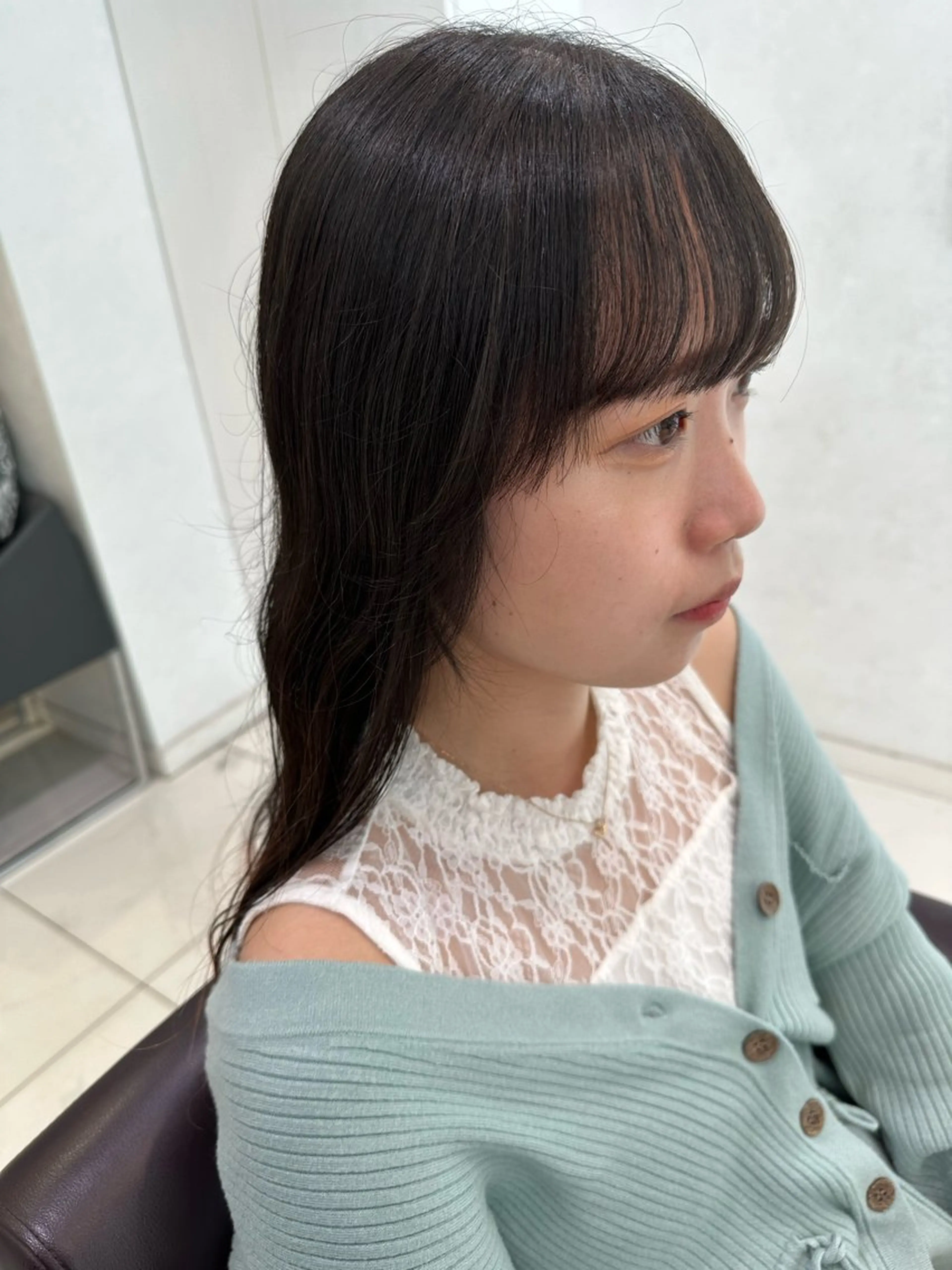 ロング 顔周りカット KEEN.所属・KEEN.渋沢/ ブリーチ/みなのヘアスタイル