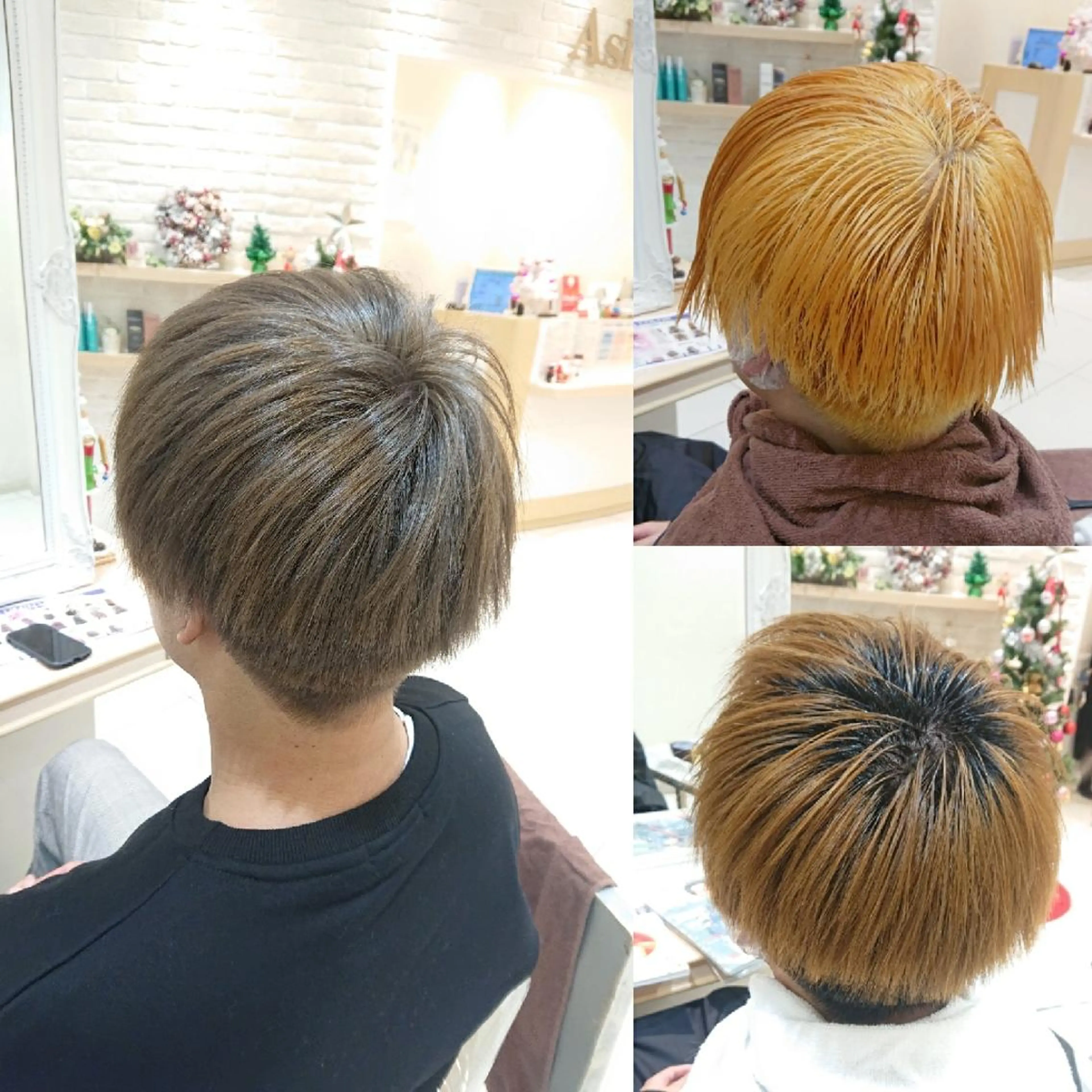 ショート メンズ カラー メンズブリーチ ベージュカラー ブリーチ ミルクティーベージュ 宮本 秀人のヘアスタイル