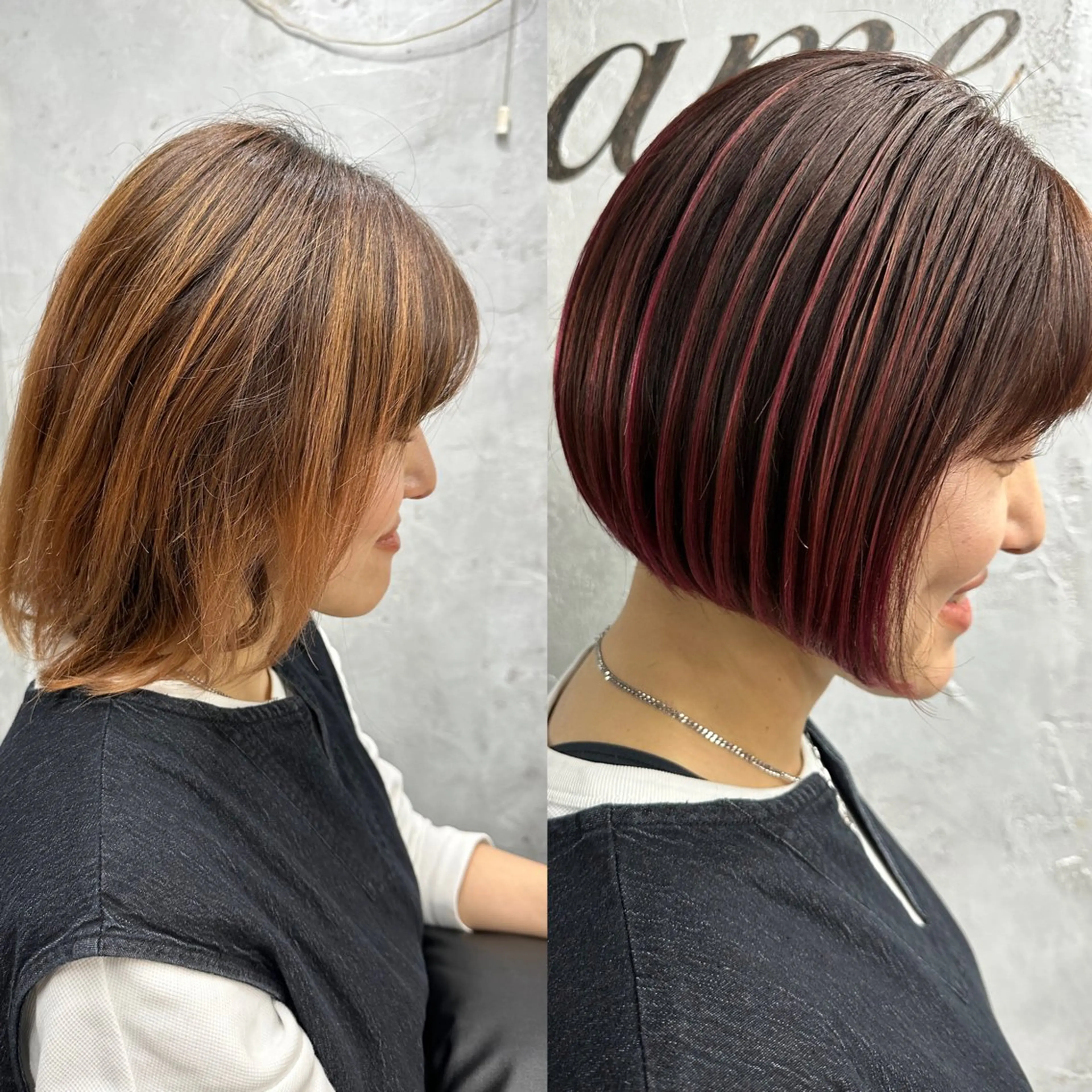 ミディアム カット ヘアカラー 髪質改善ayame 横山諒のヘアスタイル