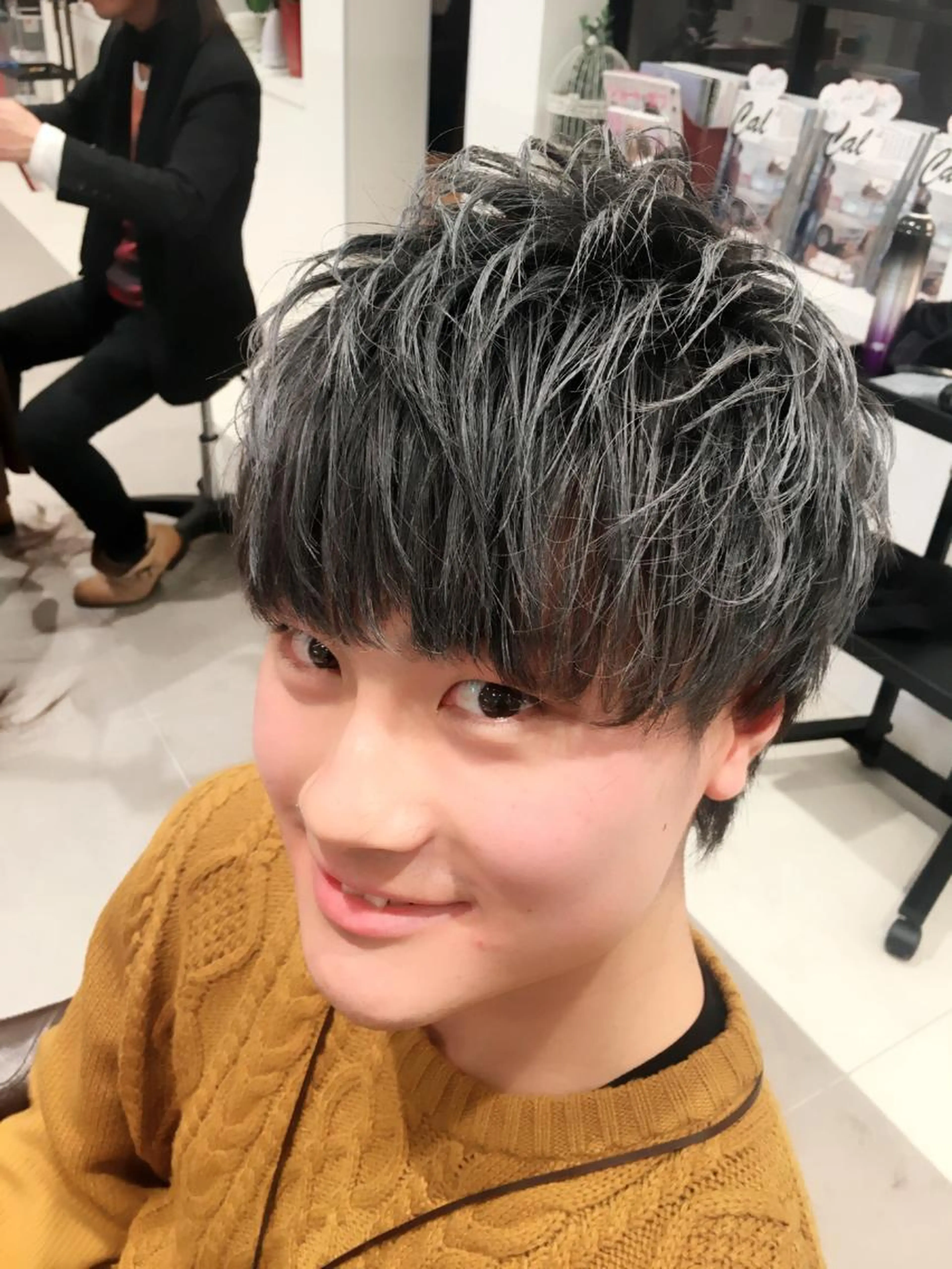 前髪オイル矯正の写真