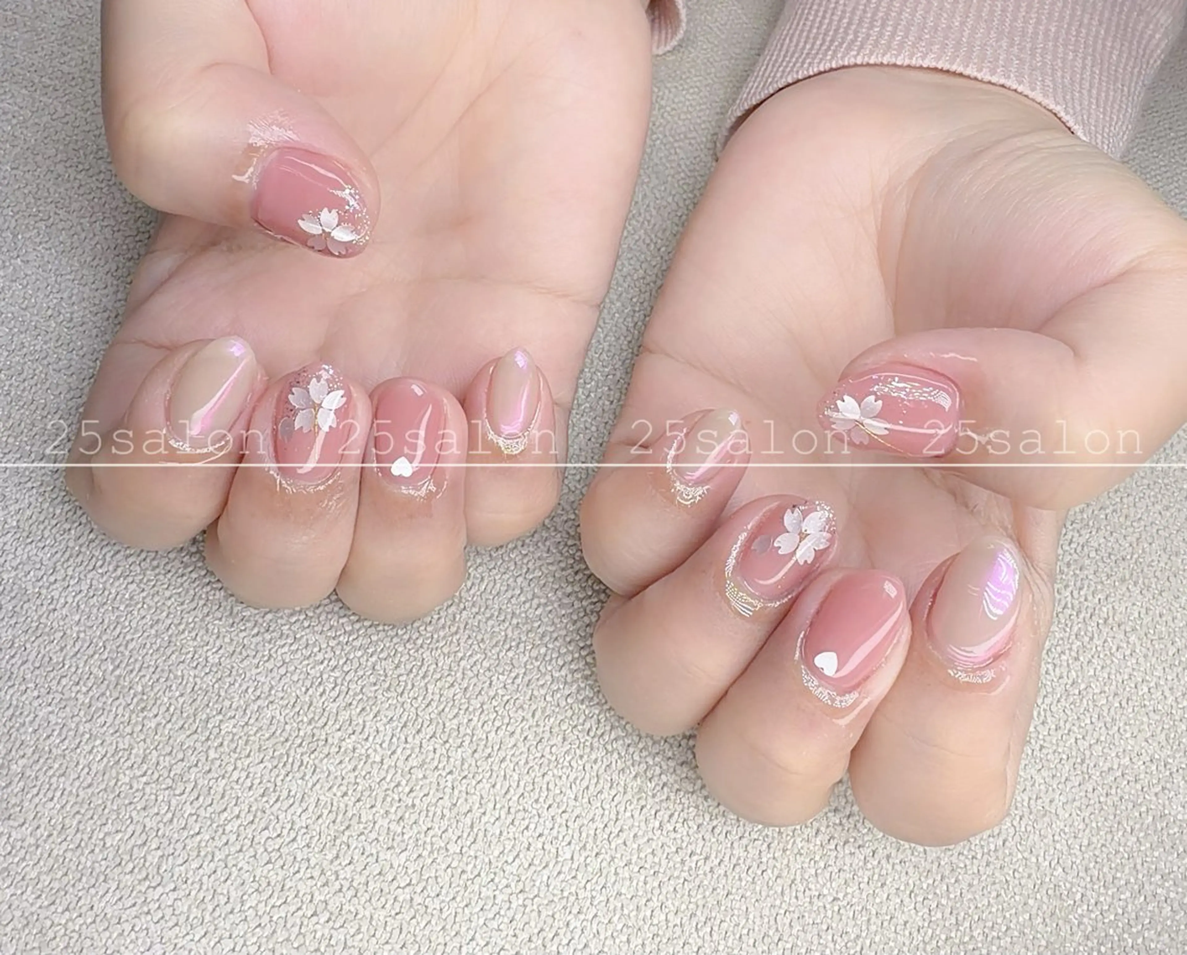 ネイル ジェルネイル 韓国ネイル ニュアンスネイル パラジェル ワンホンネイル 2 5のマツエク・マツパデザイン