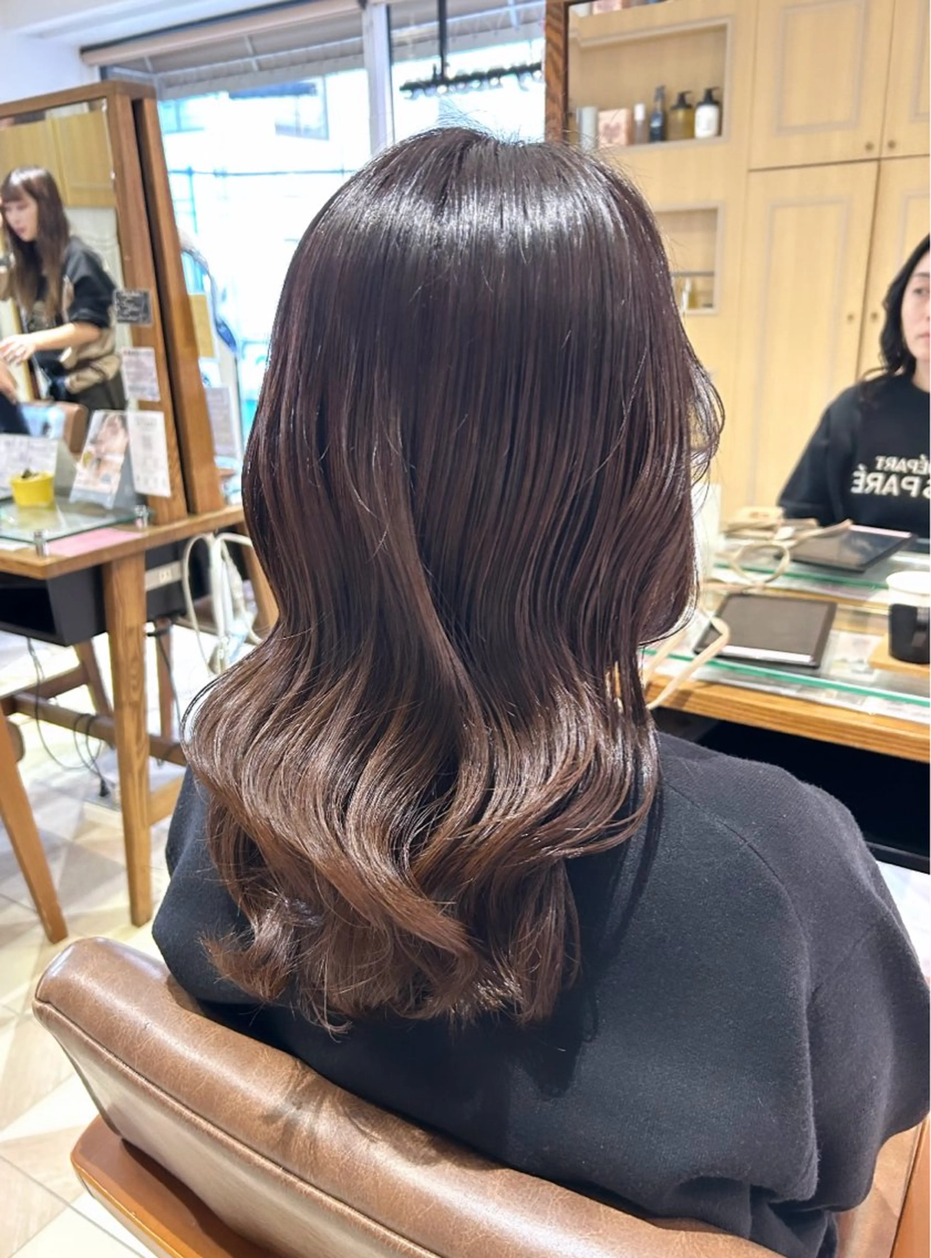 セミロング カラー ヘアアレンジ カット ヘアカラー 吉水 彩乃 /ボブ/艶感カラーのヘアスタイル