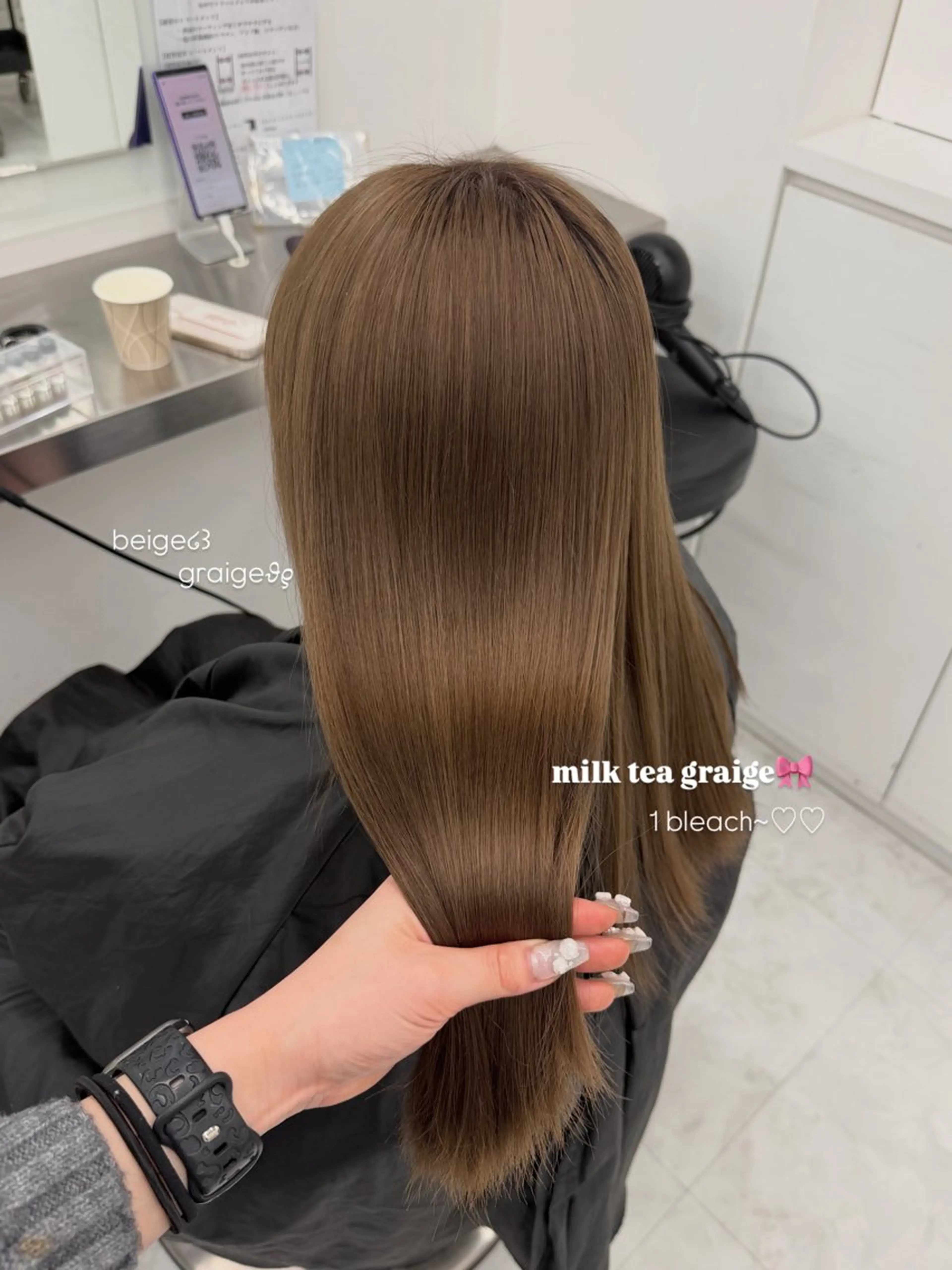 カラー カット ヘアカラー トリートメント 透明感ベージュ🎀 Anju/渋谷🎀のヘアスタイル