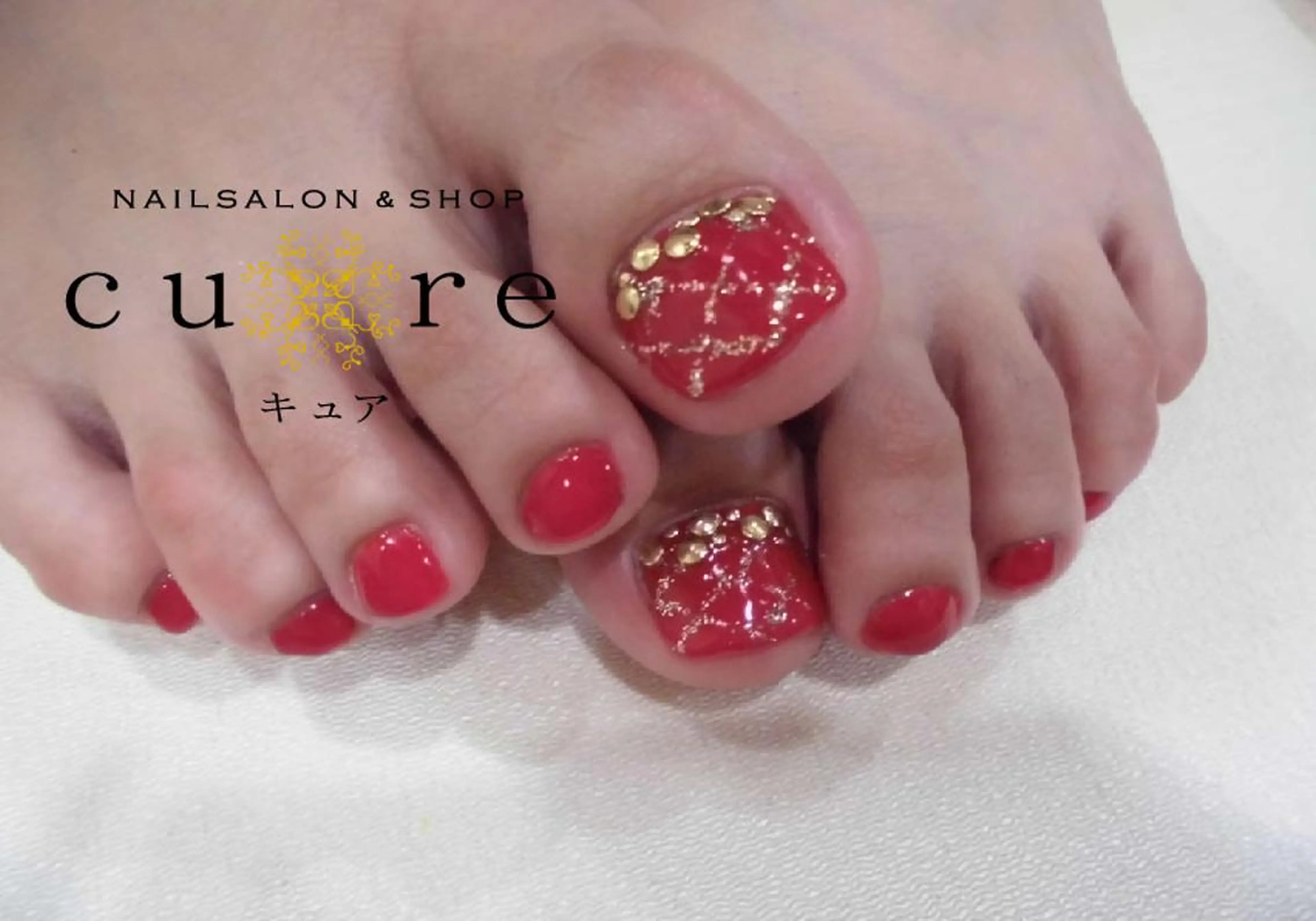 ショート ネイル ジェルネイル フットネイル ネイルサロン Cureのネイルデザイン