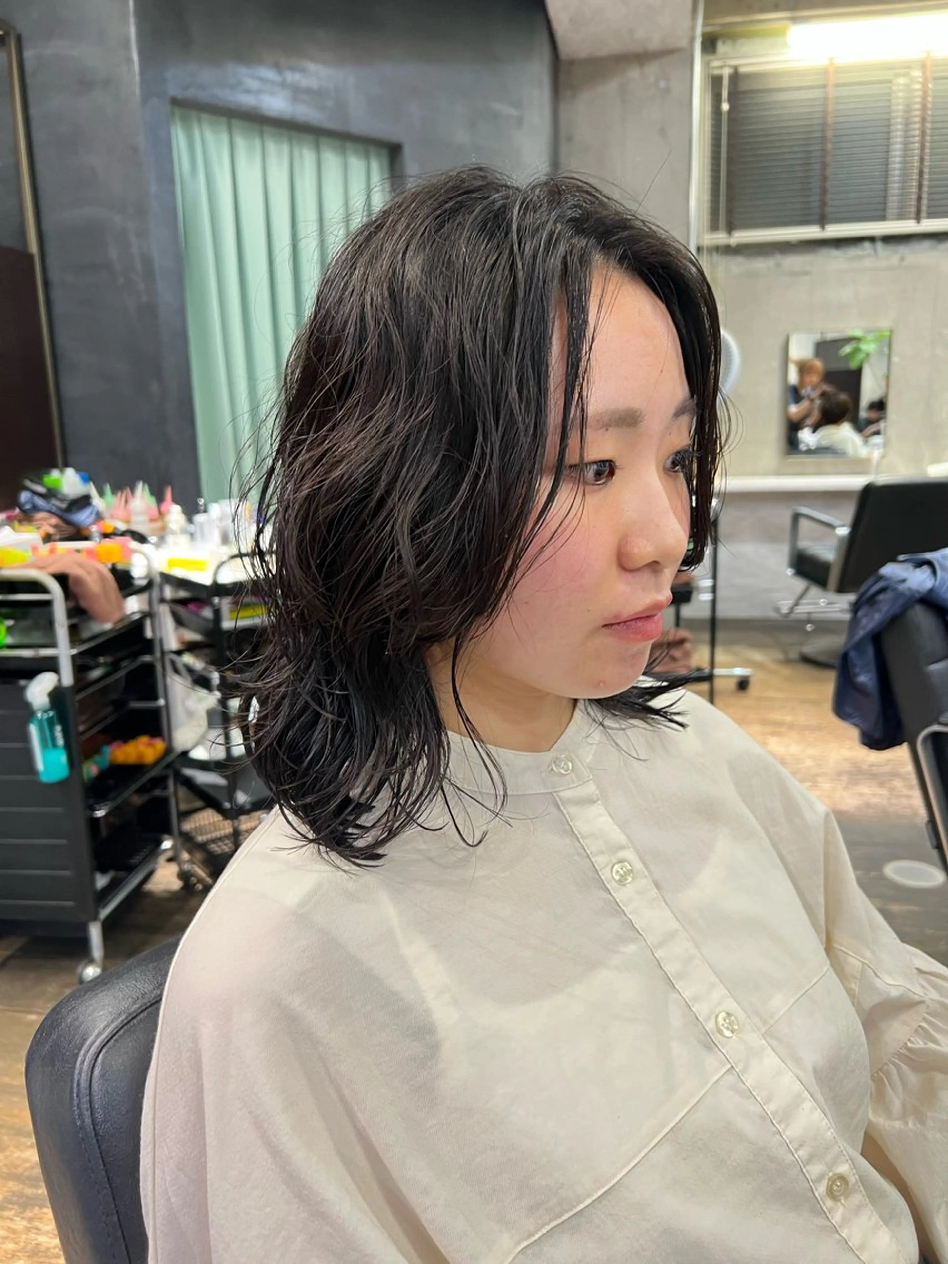 ミディアム パーマ パーマ 松井美樹/似合わせ ガーリー・韓国のヘアスタイル