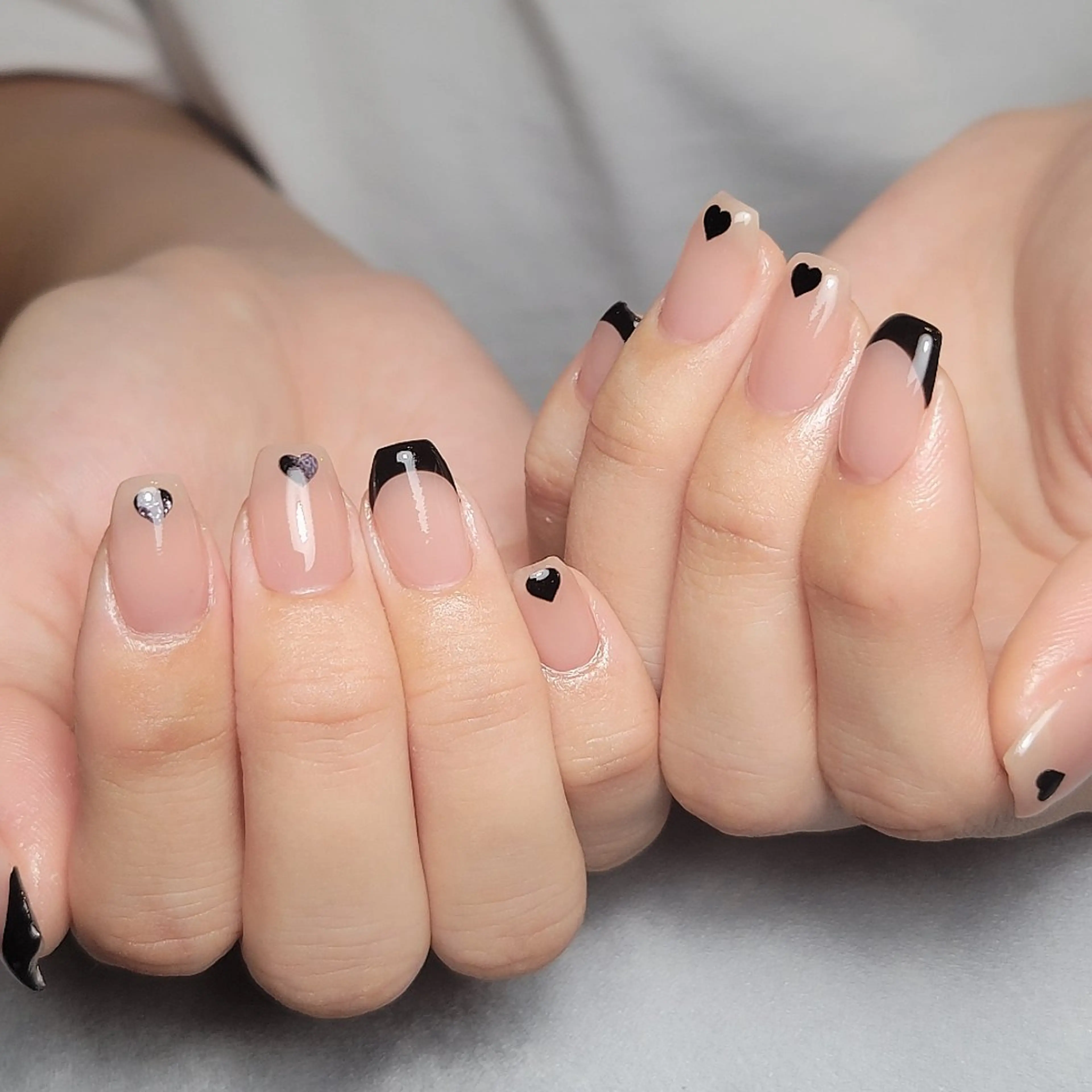 ネイル フレンチネイル ハート MU5-nail 金山ネイルサロンのネイルデザイン