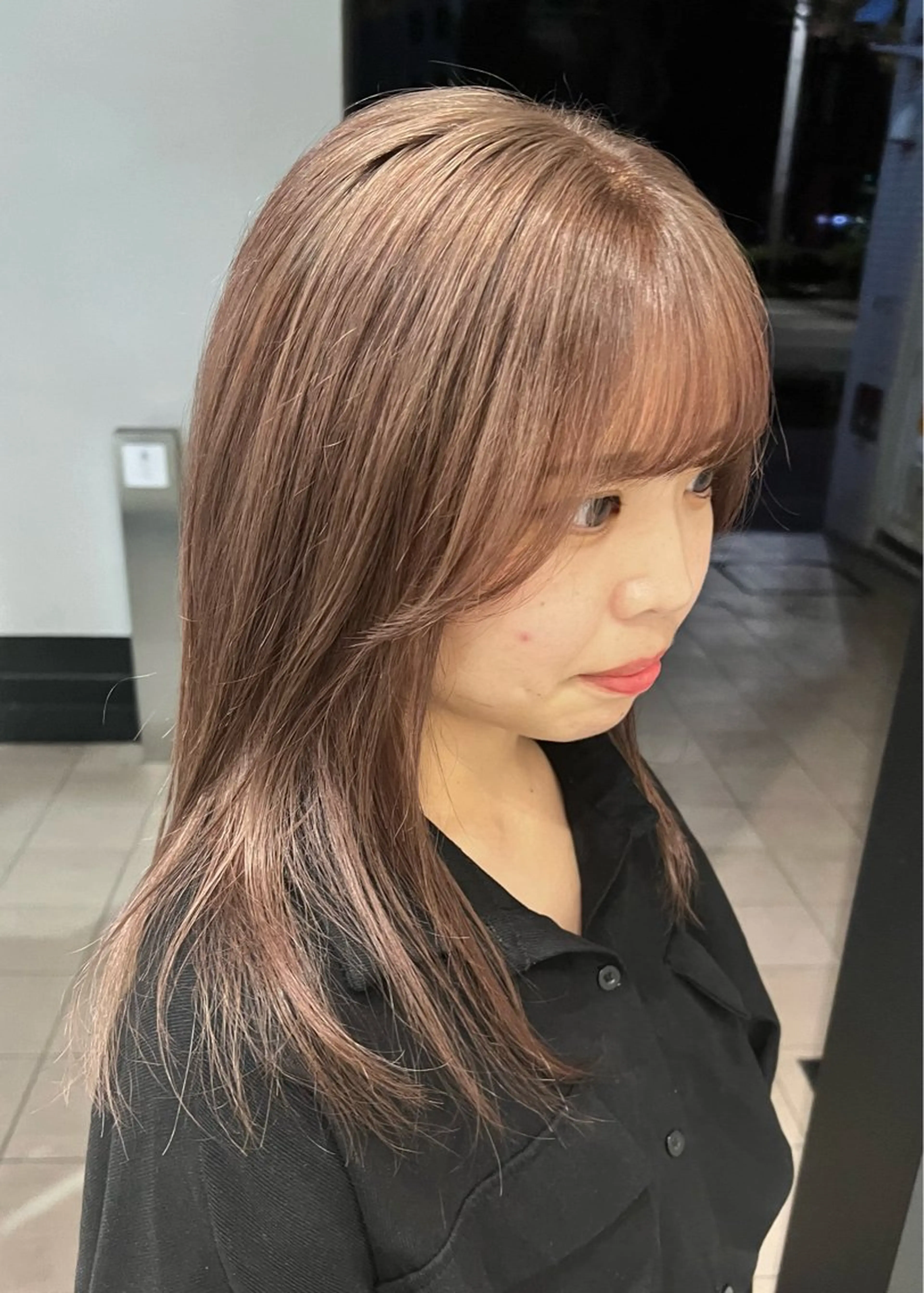 セミロング カラー 名古屋/落ちる黒 黒染め落としのヘアスタイル