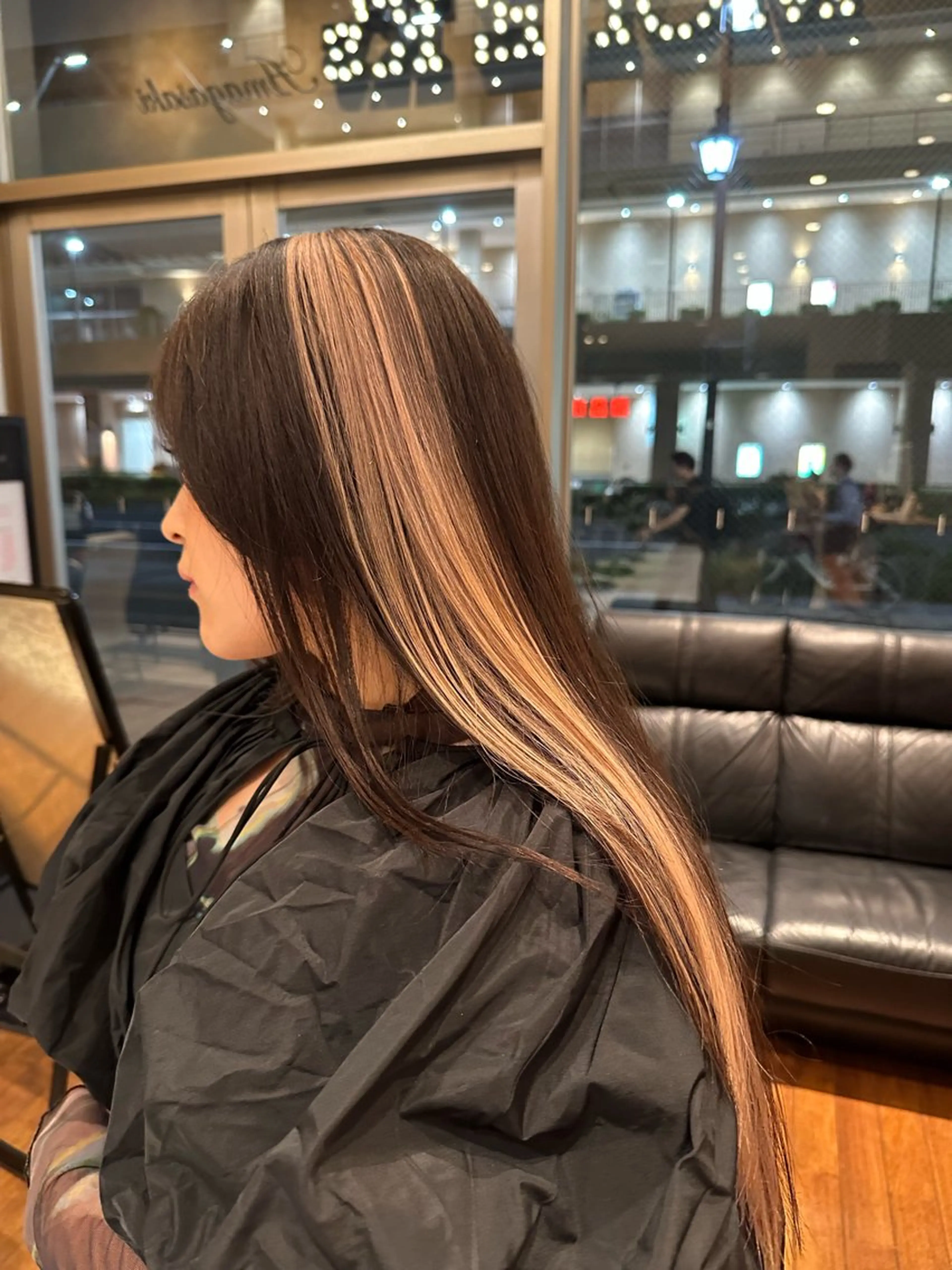 ロング カラー ルナ｜縮毛矯正 ×デザインカラー🥝のヘアスタイル