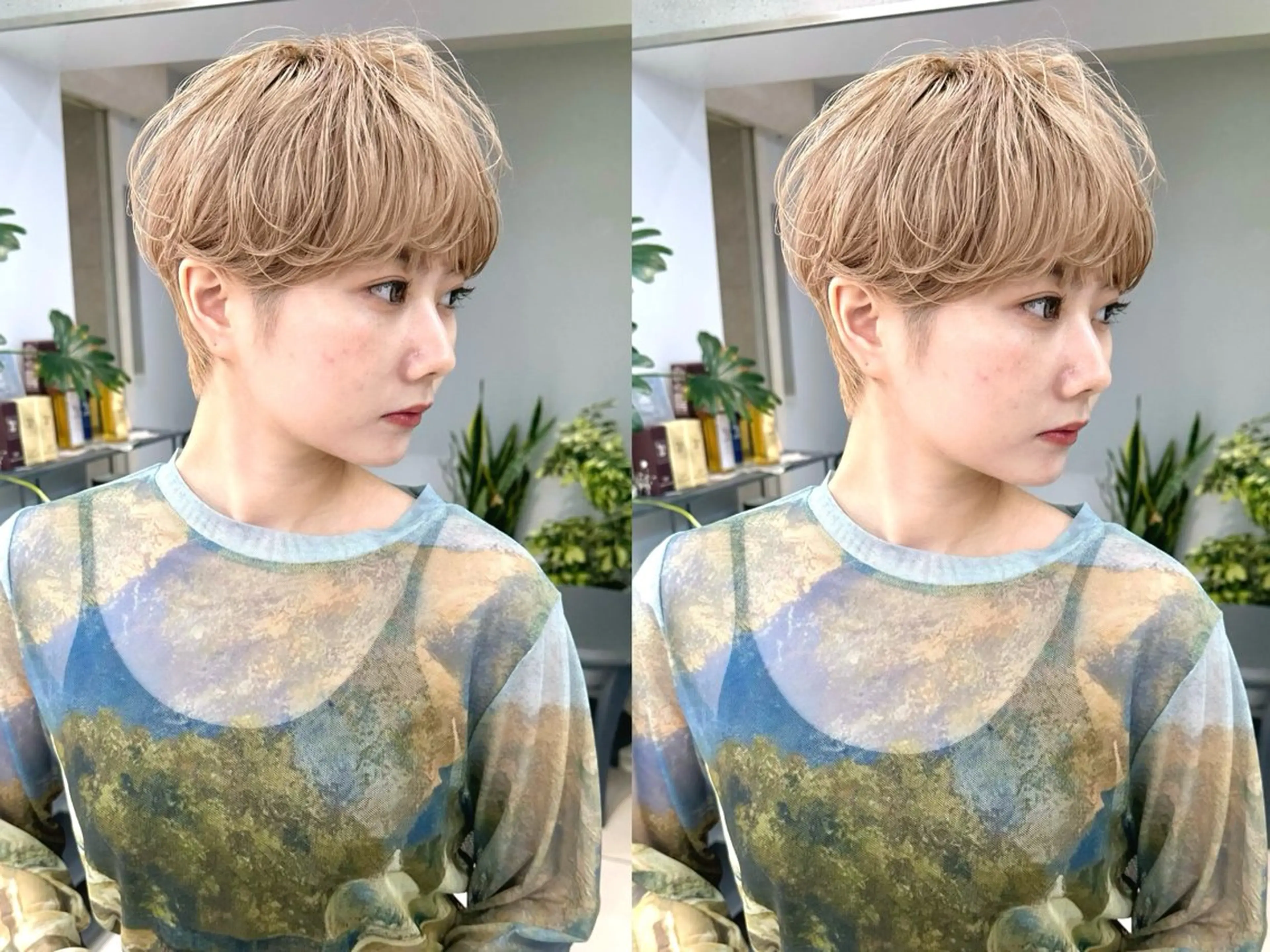 ショート カット ヘアカラー トリートメント 骨格診断で絶対可愛い ✨丸みショート✨凌弥のヘアスタイル