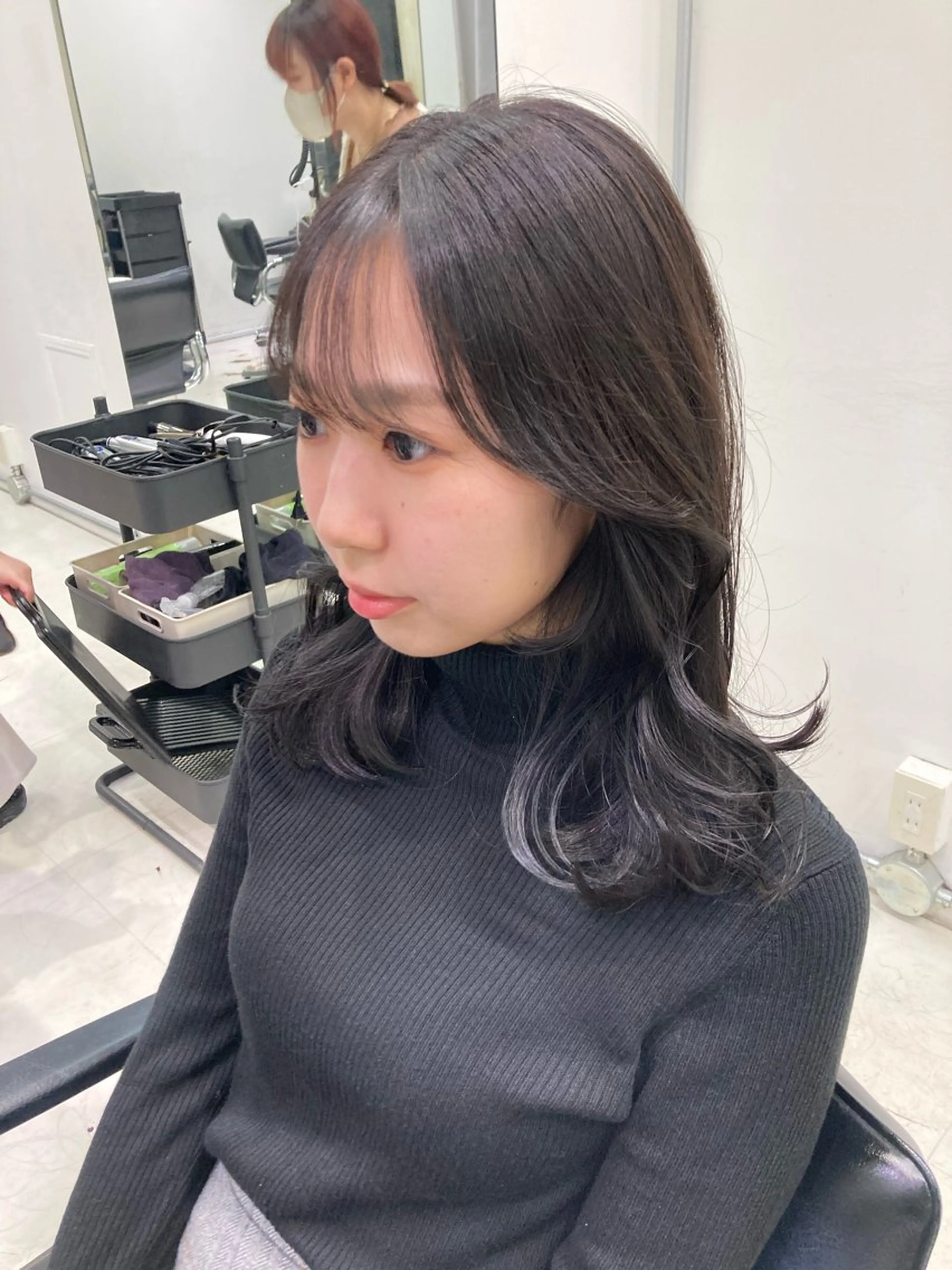 ミディアム カラー カット ヘアカラー トリートメント GO TODAY SHAIRE SALON原宿vita店舗所属・💖ブリーチなし透明 感💖ASAHIのヘアスタイル