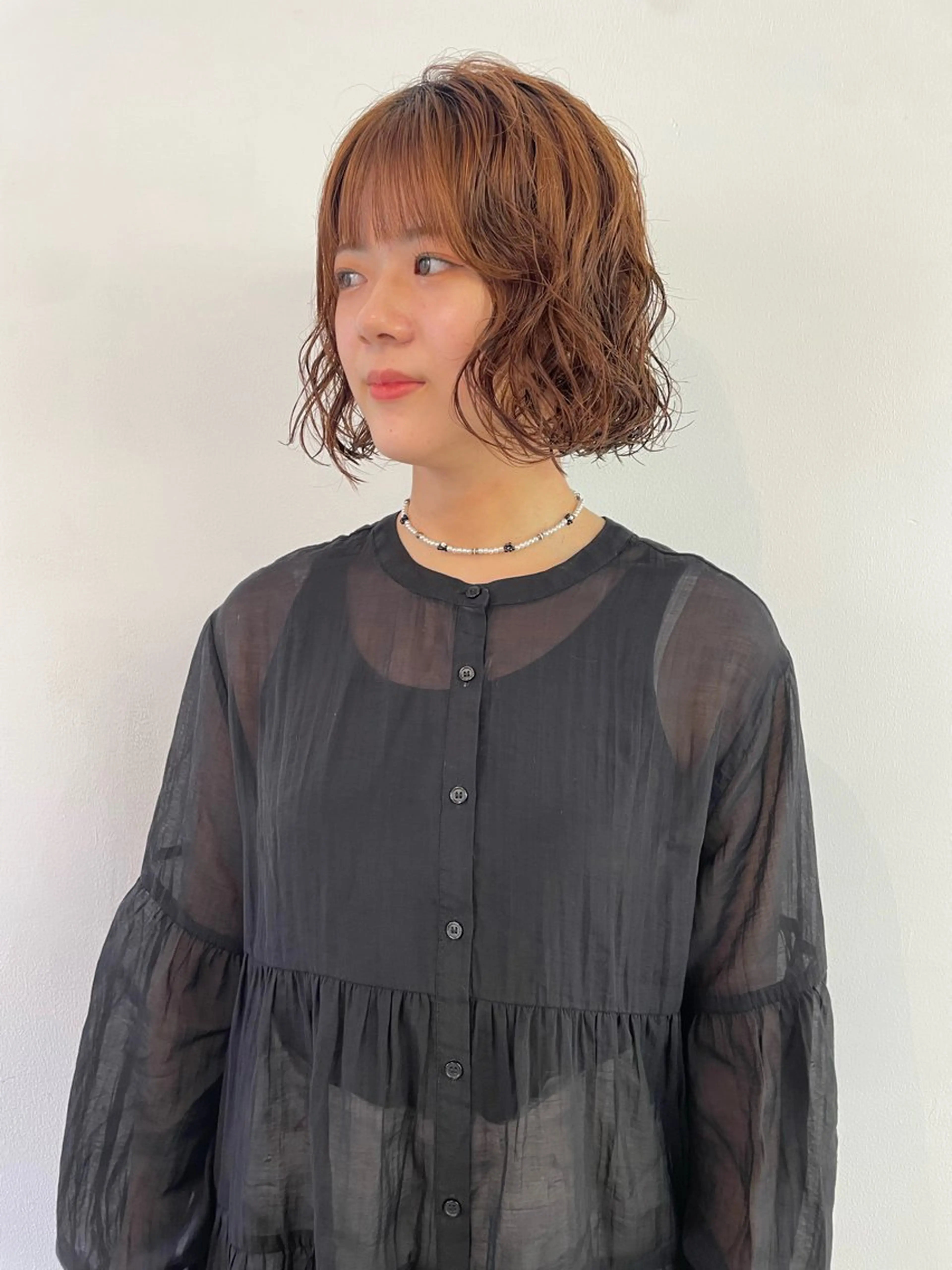 ミディアム パーマ カット パーマ sakura🌸 レイヤー/韓国ヘアのヘアスタイル