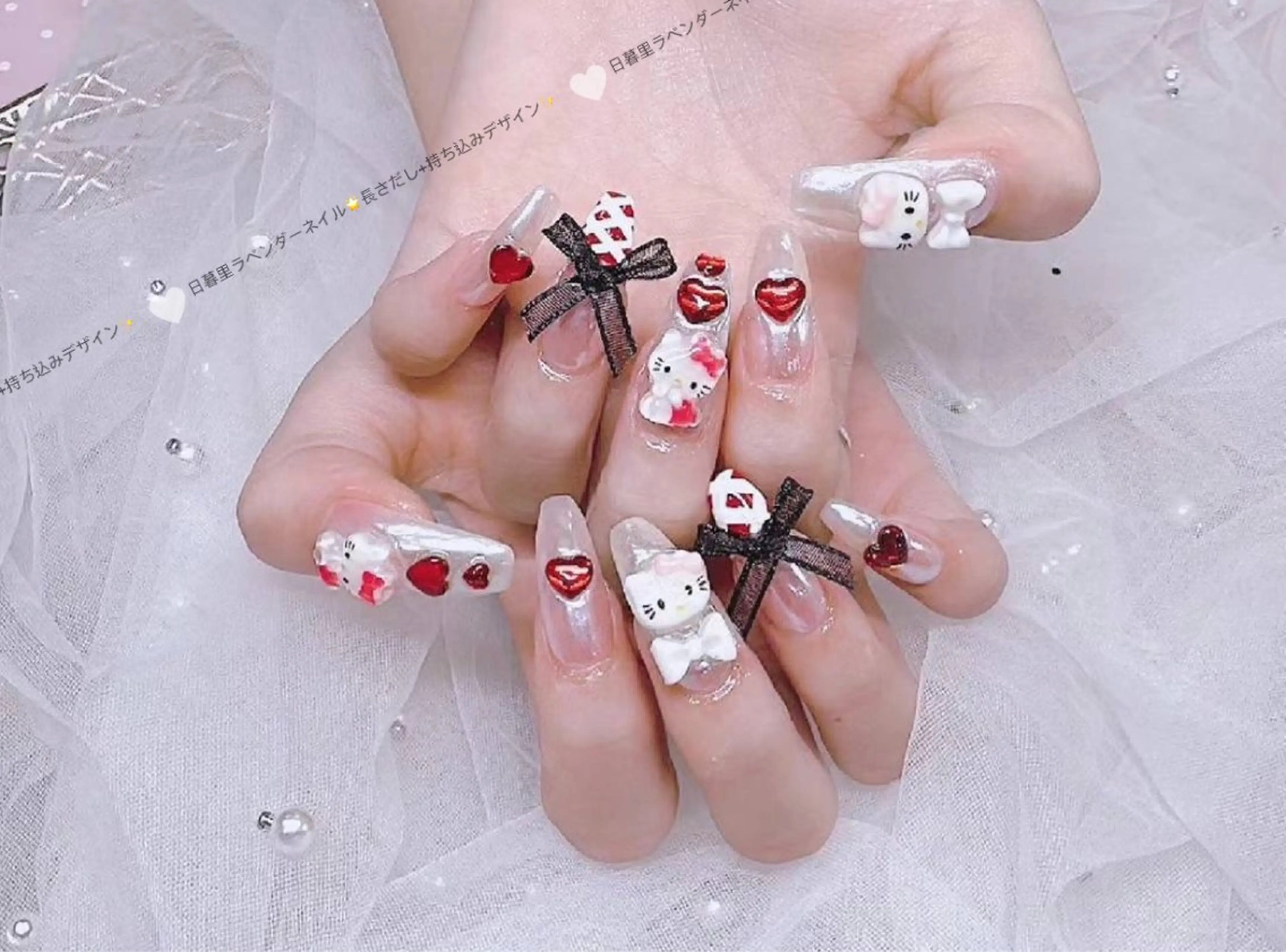 💅💅❤️長さだし10本長さだし+10本パーツつけ放題コース￥13,980の写真