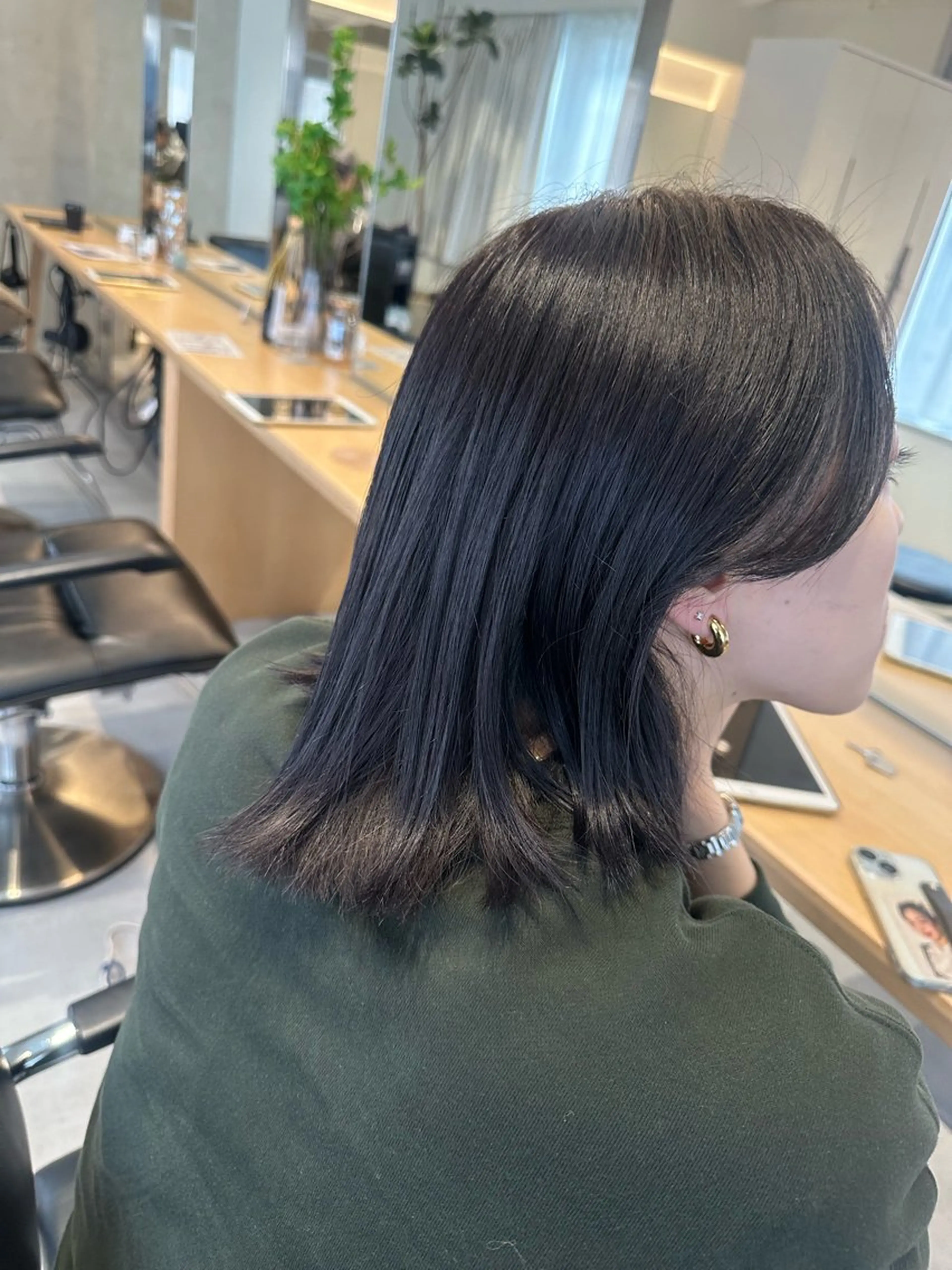 ミディアム カラー ヘアアレンジ ラベンダーカラー ラベンダーグレー ヘアカラー オリーブ透明感カラー 表参道/MIKUのヘアスタイル