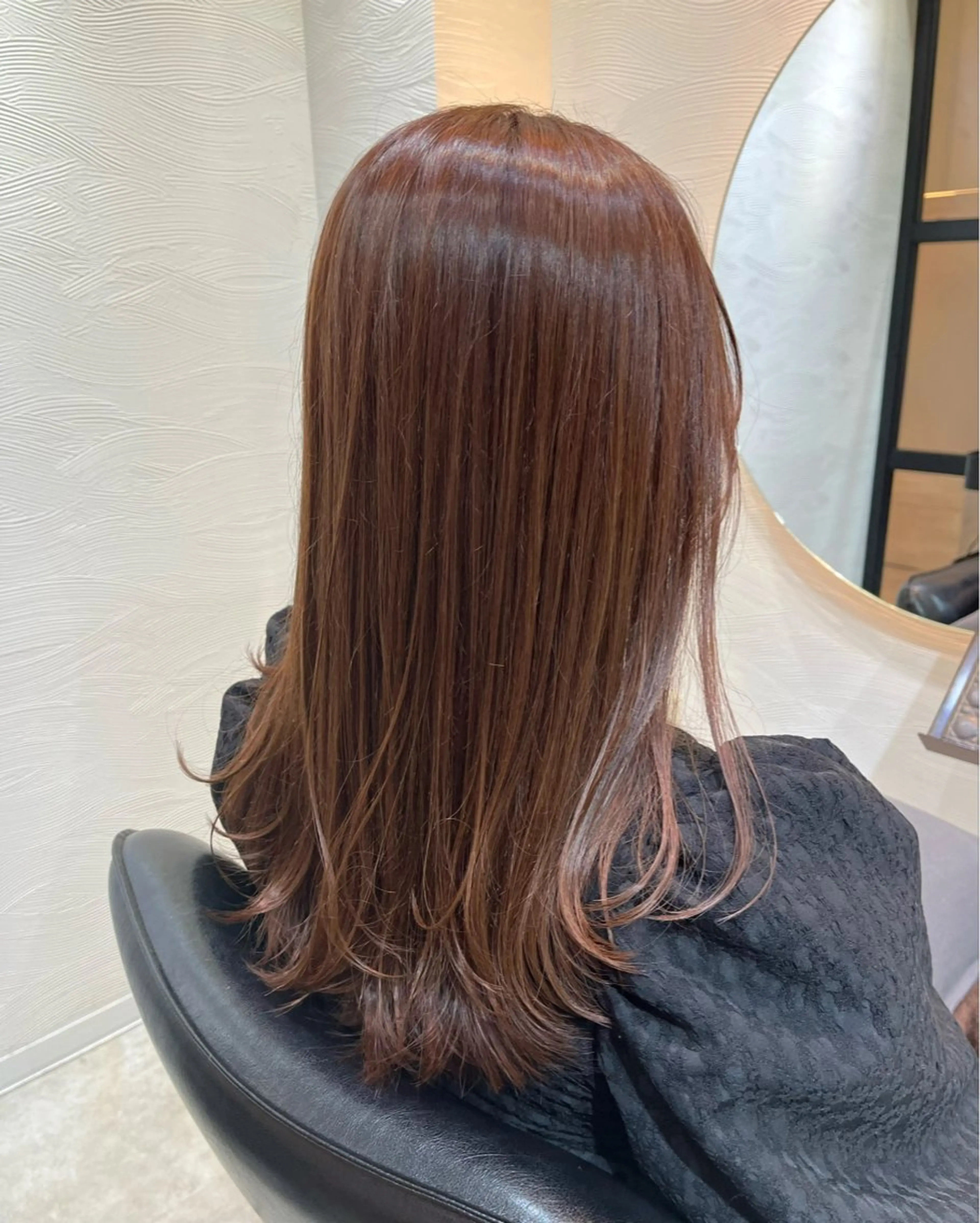 ロング カラー ブラウンカラー ピンクカラー ピンクブラウン 【ニュアンスカラー・ 髪質改善】スズキカナのヘアスタイル