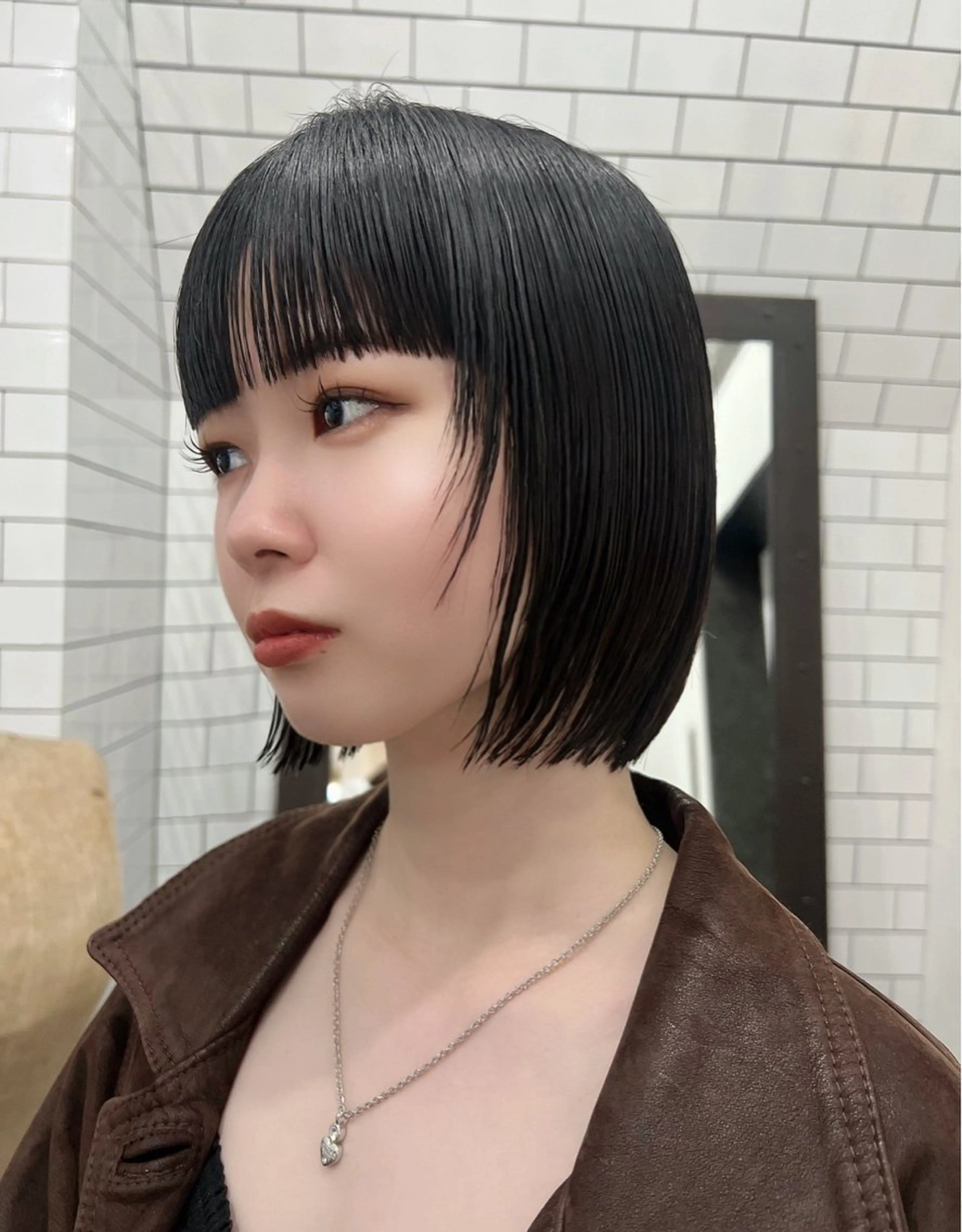 ショート カット 紙屋町ショート /ボブ　パーマ河内蓮のヘアスタイル